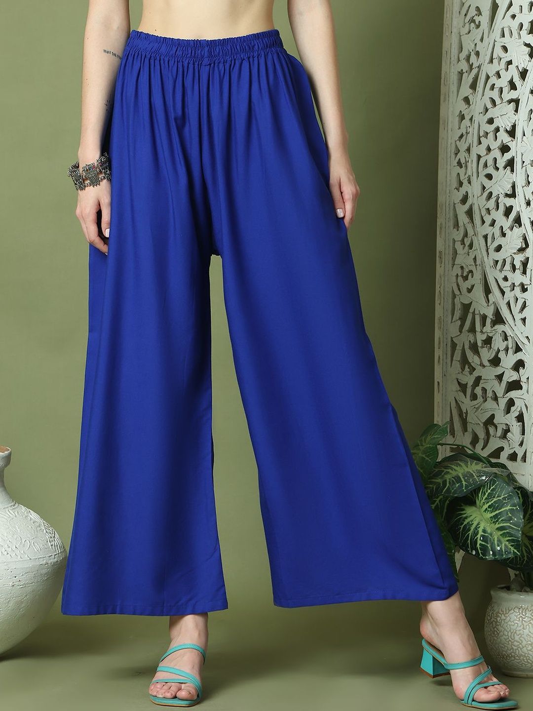 KALINI Women Flared Ethnic Palazzos-picture-46