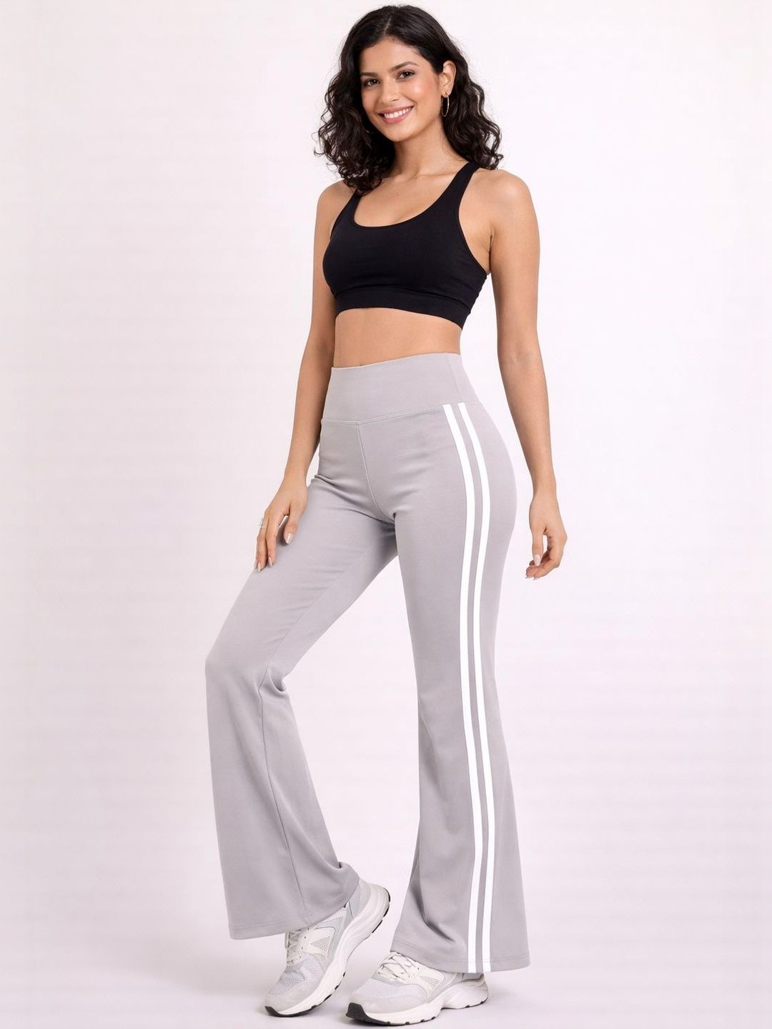 Rock Paper Scissors Striped High-Waisted Ankle Length Tights-picture-25