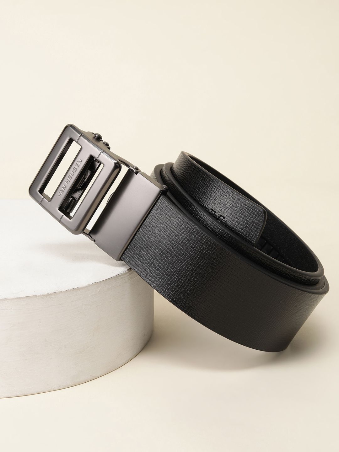 Van Heusen Men Textured Leather Formal Belt-picture-26