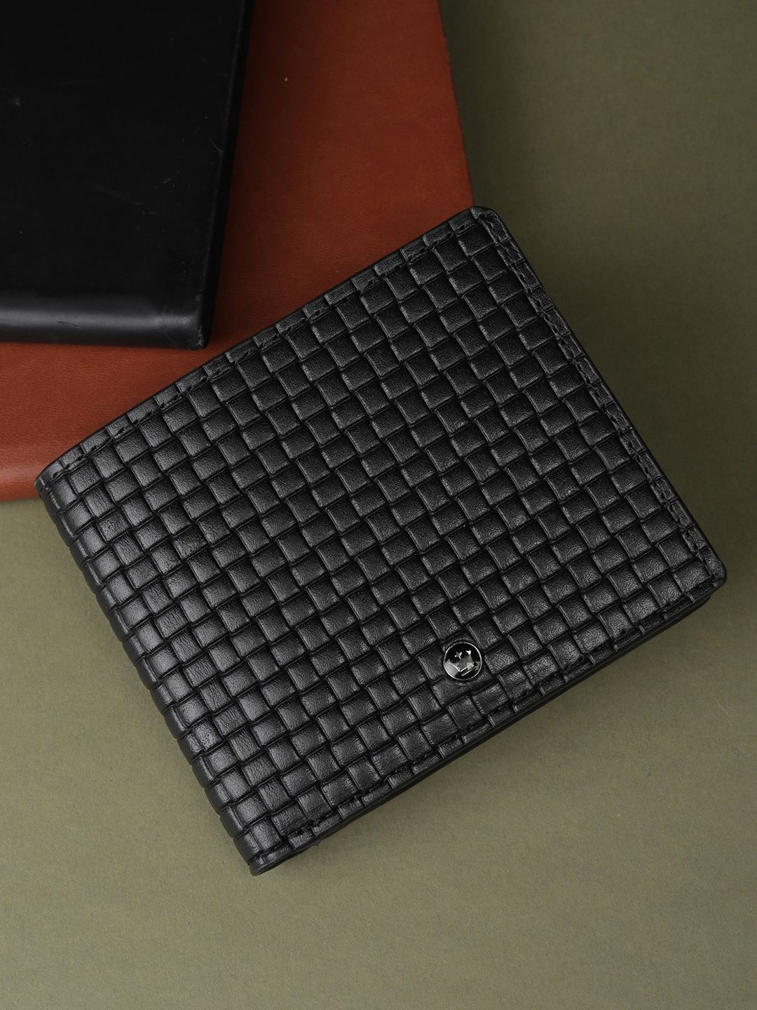 Louis Philippe Men Textured Leather Wallets-image-31