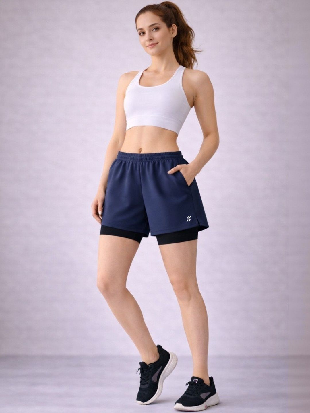 HOUSE OF FITNESS Women High-Rise Training or Gym Sports Shorts-picture-42
