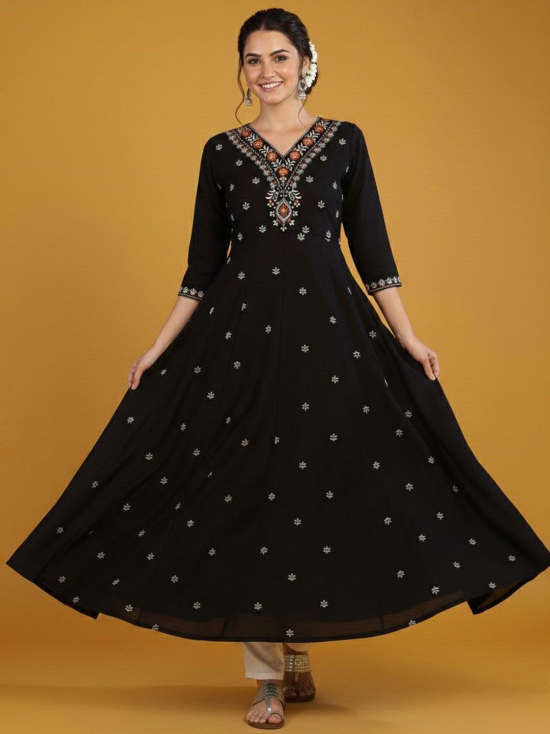 PURVIJA KURTIES Women Embroidered Kurta-picture-46