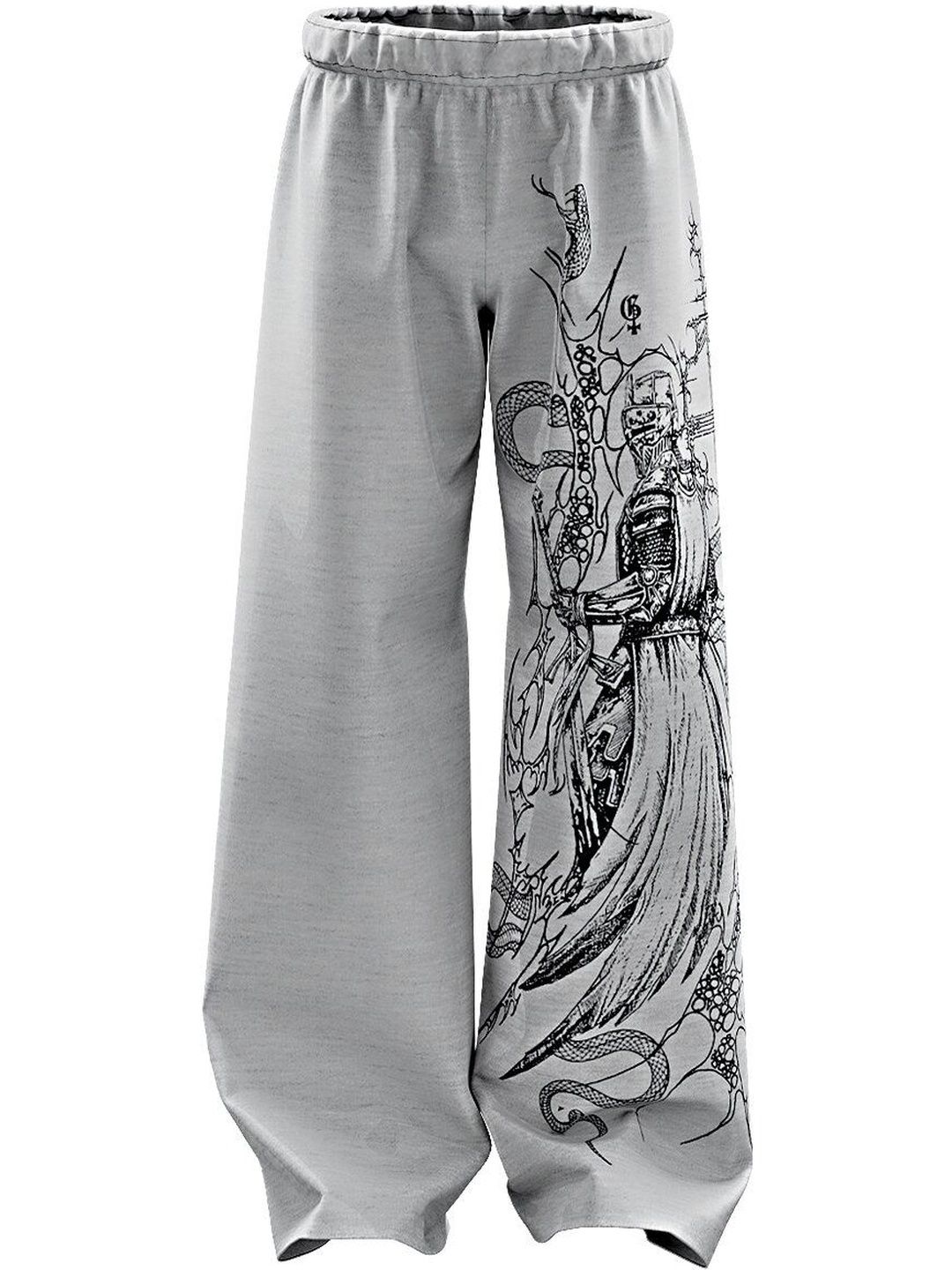 GENRAGE Men Baggy Graphic Print Training Track Pants-picture-22