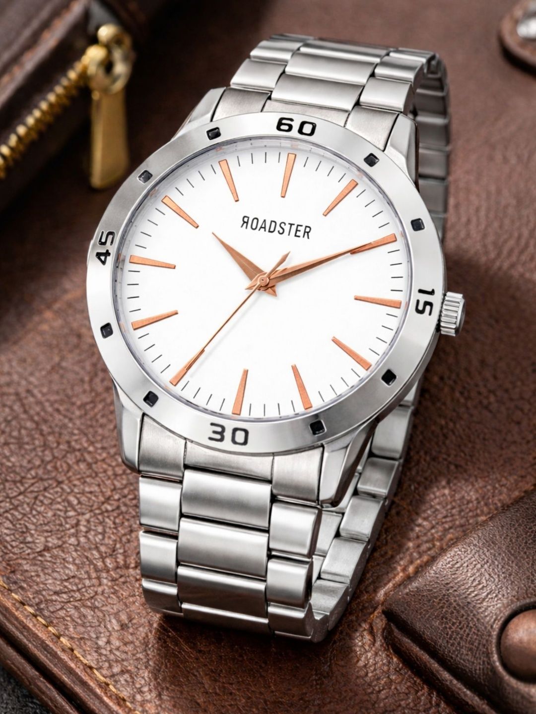 The Roadster Lifestyle Co Men Stainless Steel Bracelet Style Analogue Wrist Watch-image-49