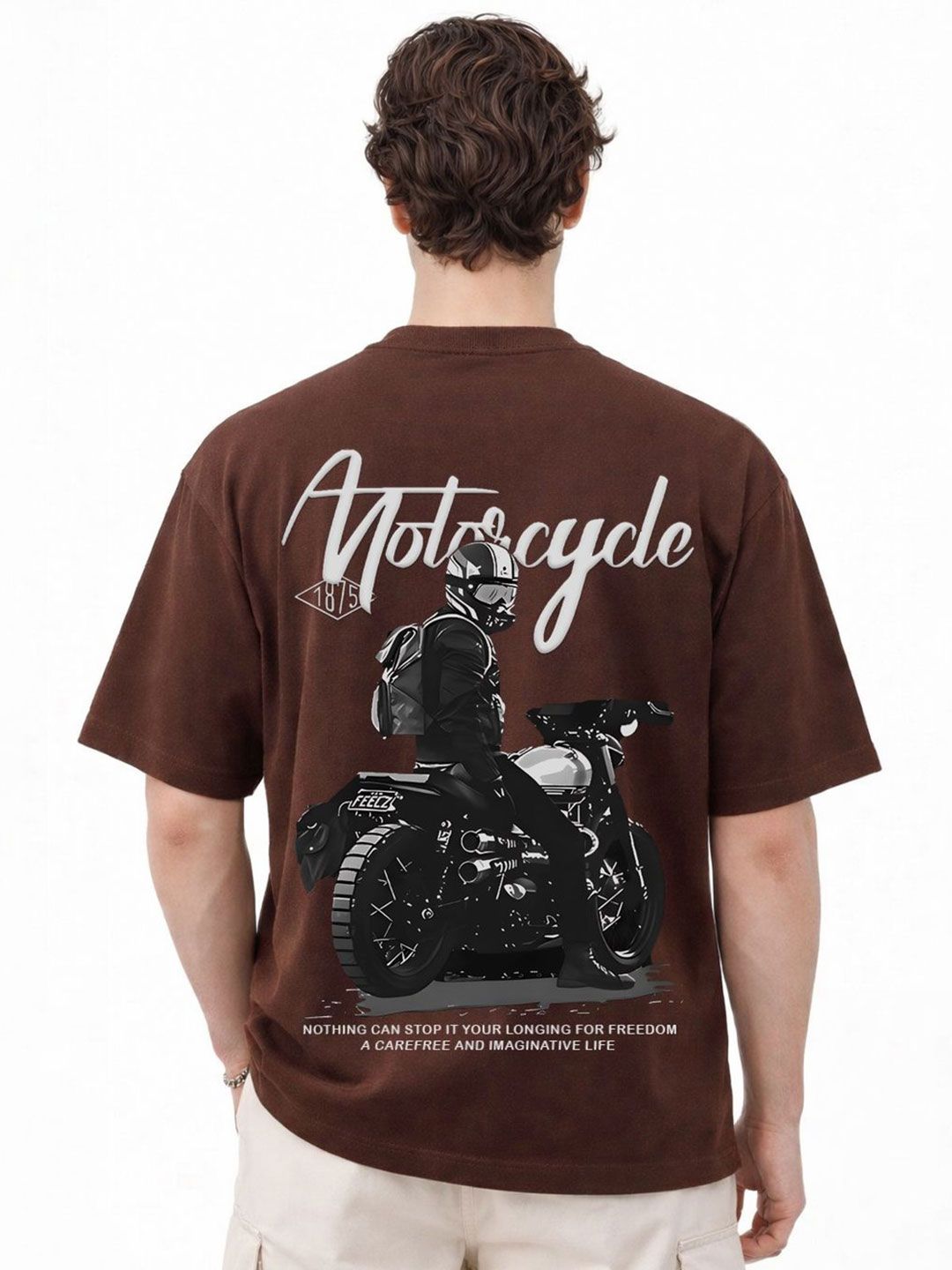 ADRO Men Printed Drop-Shoulder Sleeves T-shirt-picture-43