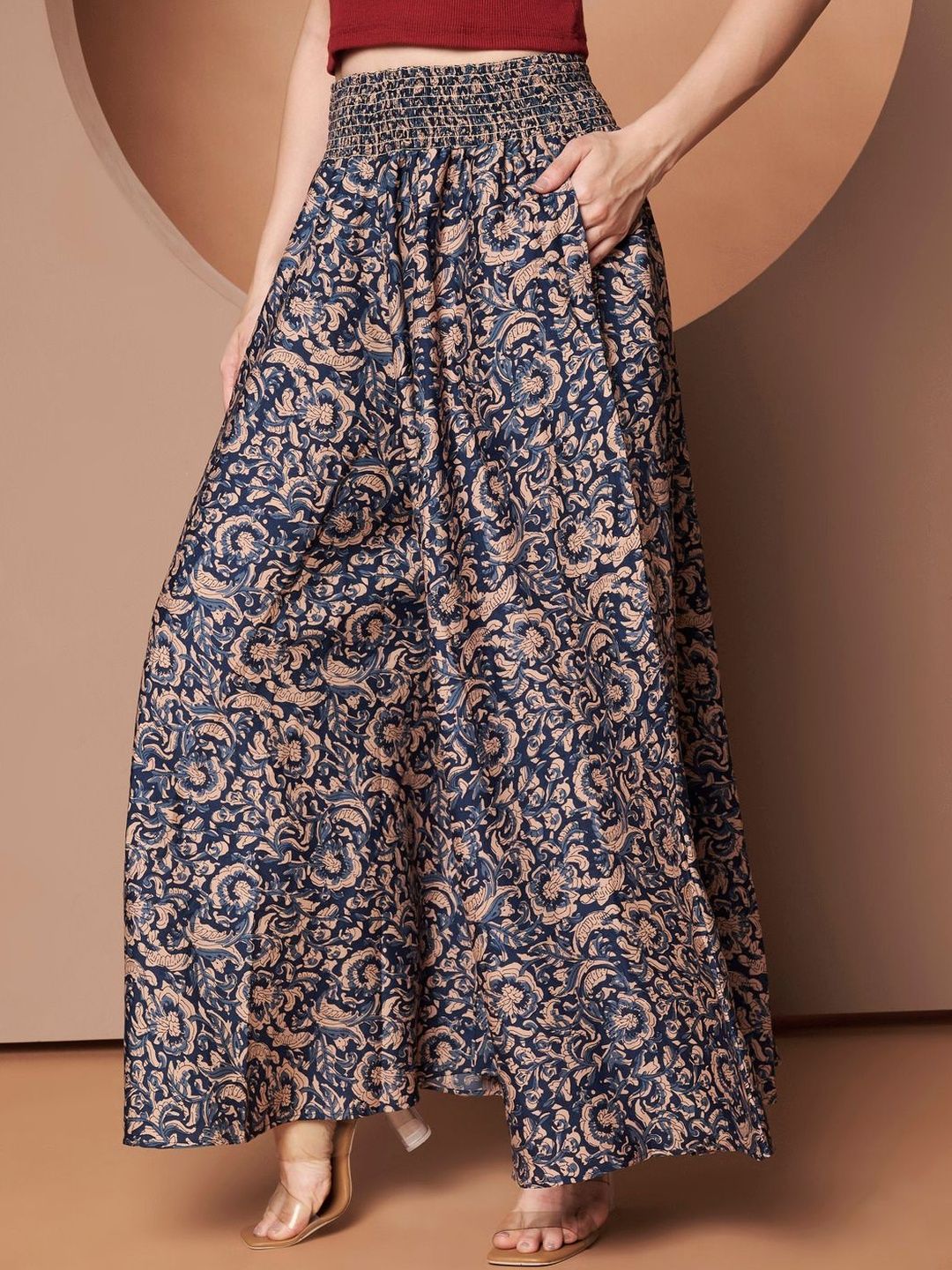 Women Printed Flared Palazzos