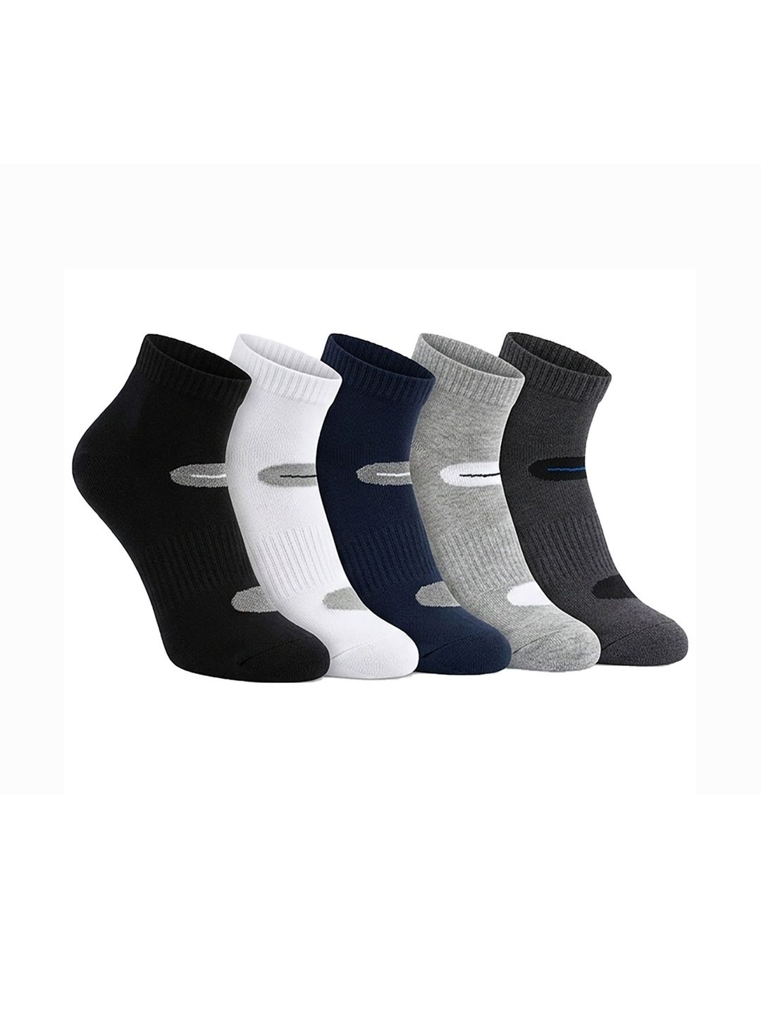 Dollar Men Pack of 5 Cotton Assorted Ankle Length Socks-picture-15