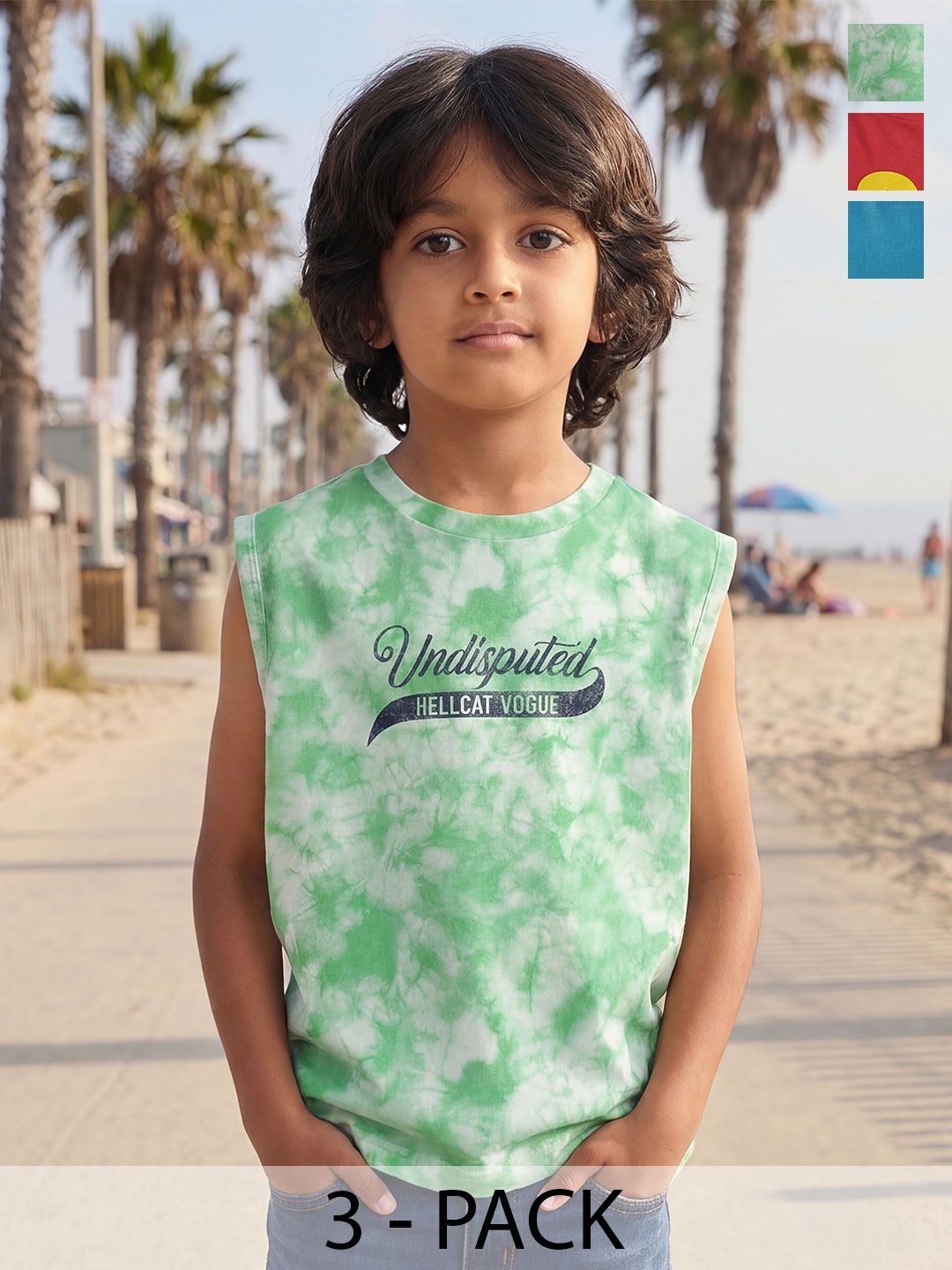 HELLCAT Boys Pack of 3 Graphic Printed Regular Innerwear Vests-picture-40