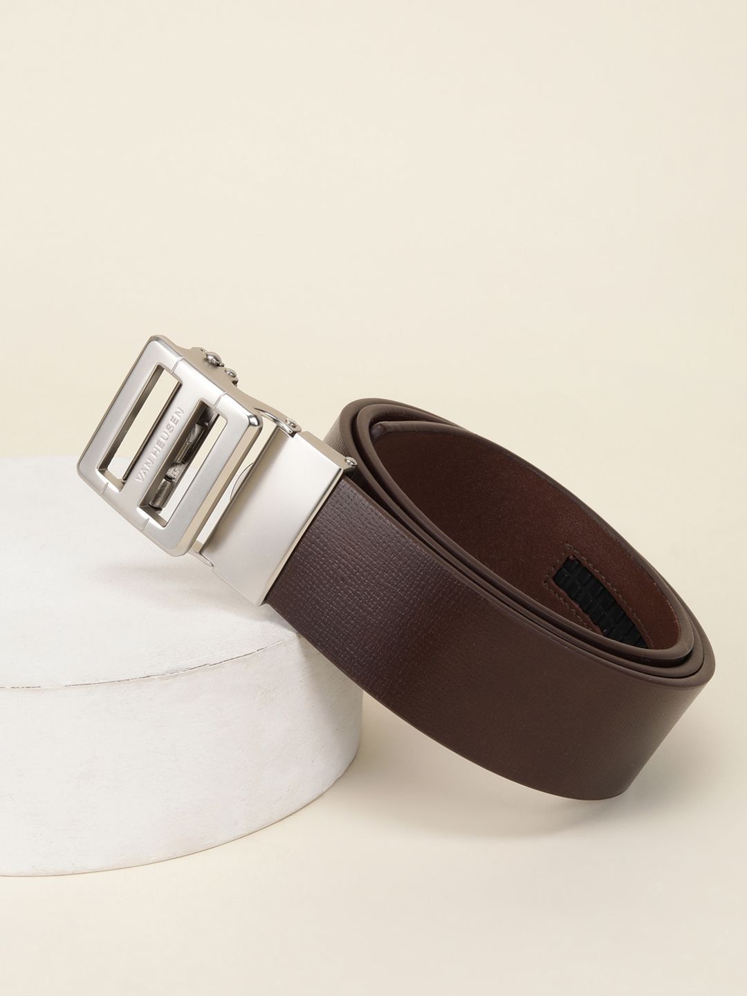 Van Heusen Men Textured Leather Formal Belt-picture-34