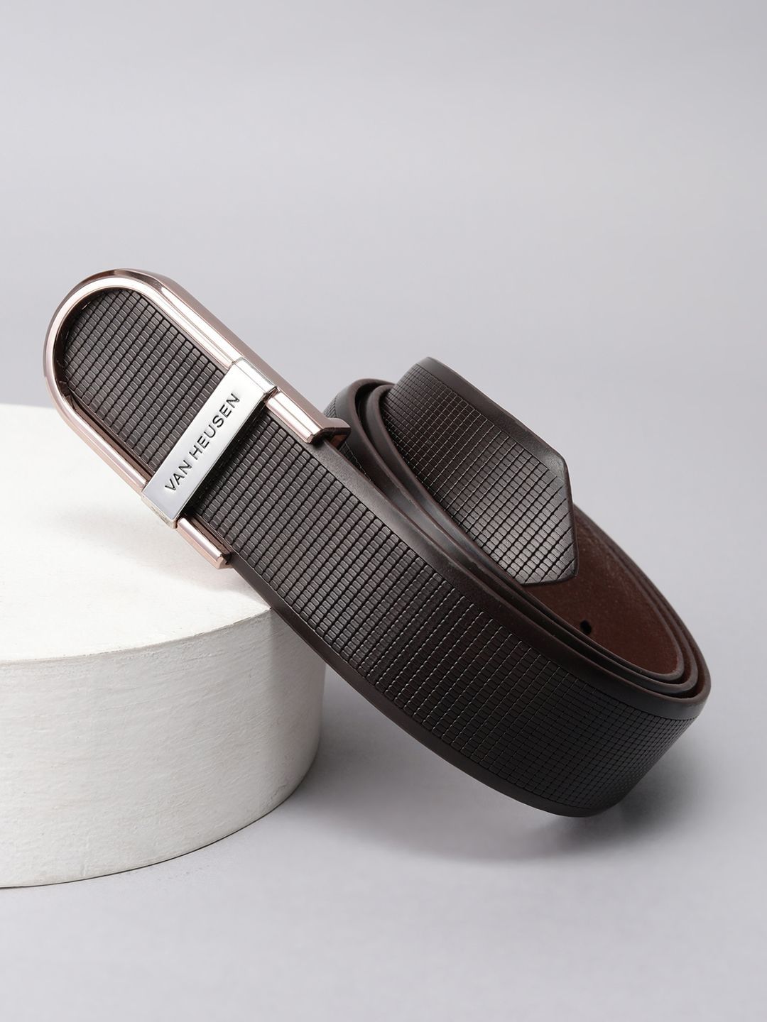 Van Heusen Men Textured Leather Formal Belt-picture-49
