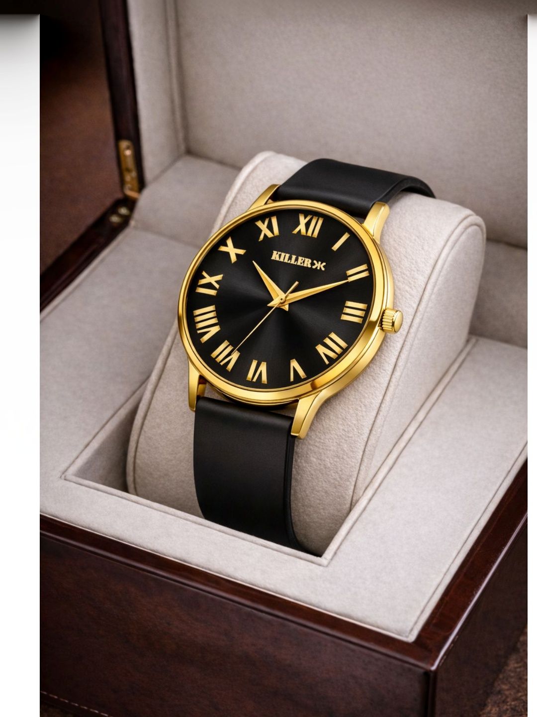 Killer Men Brass Patterned Dial & Straps Analogue Watch KLR-GR011-BLK-BLK-image-41