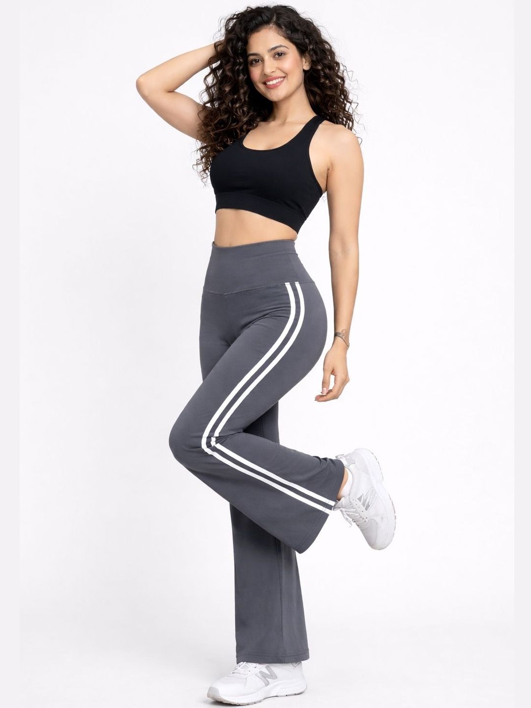 Rock Paper Scissors Striped High-Waisted Ankle Length Tights-picture-51