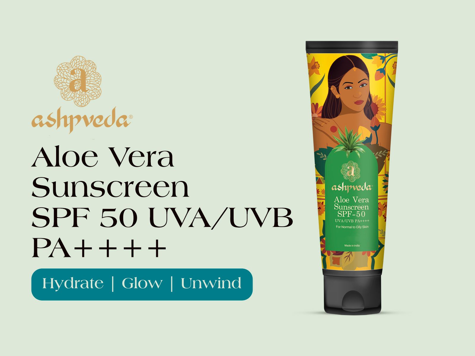 Buy ASHPVEDA Aloe Vera Sunscreen UVA/UVB PA++++ With SPF 50 - 100 ml - Face  Sunscreen for Unisex 34337974 | Myntra