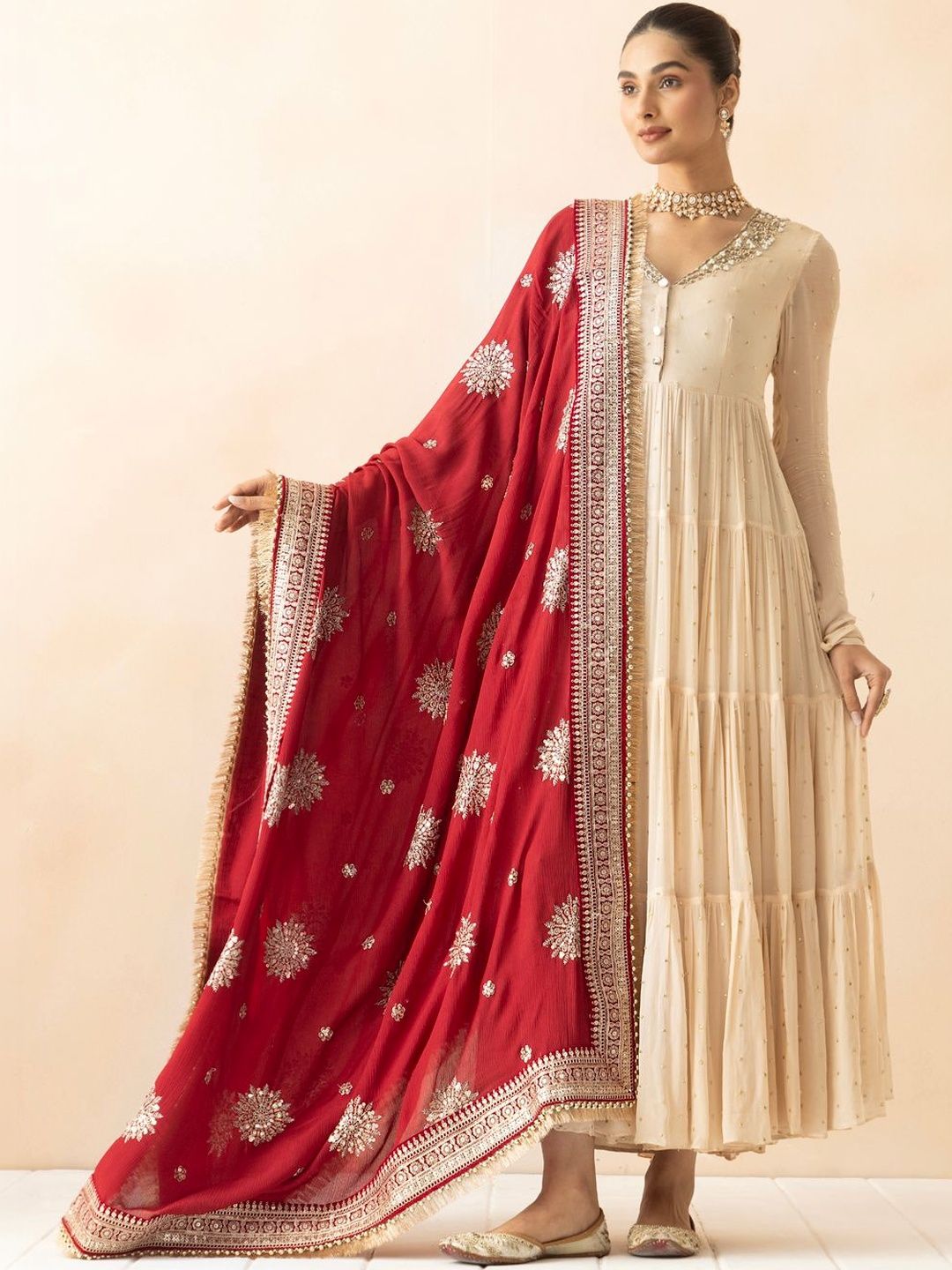 A R SILK DUPATTA HUB Embroidered Dupatta with Zari-picture-32