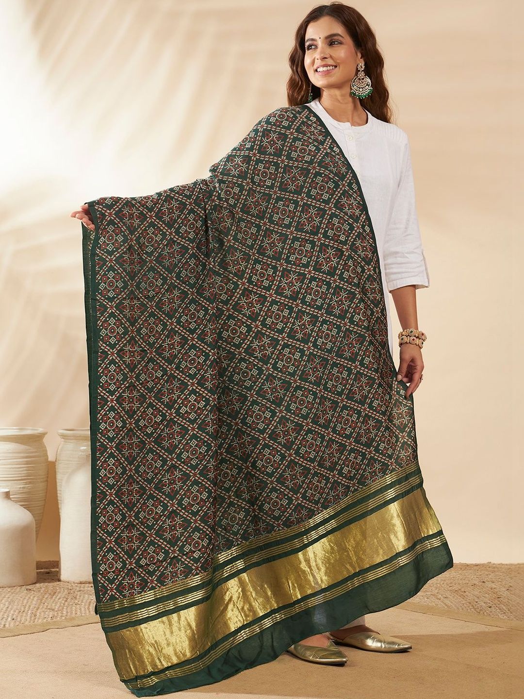 HANDICRAFT PALACE Printed Dupatta-picture-37