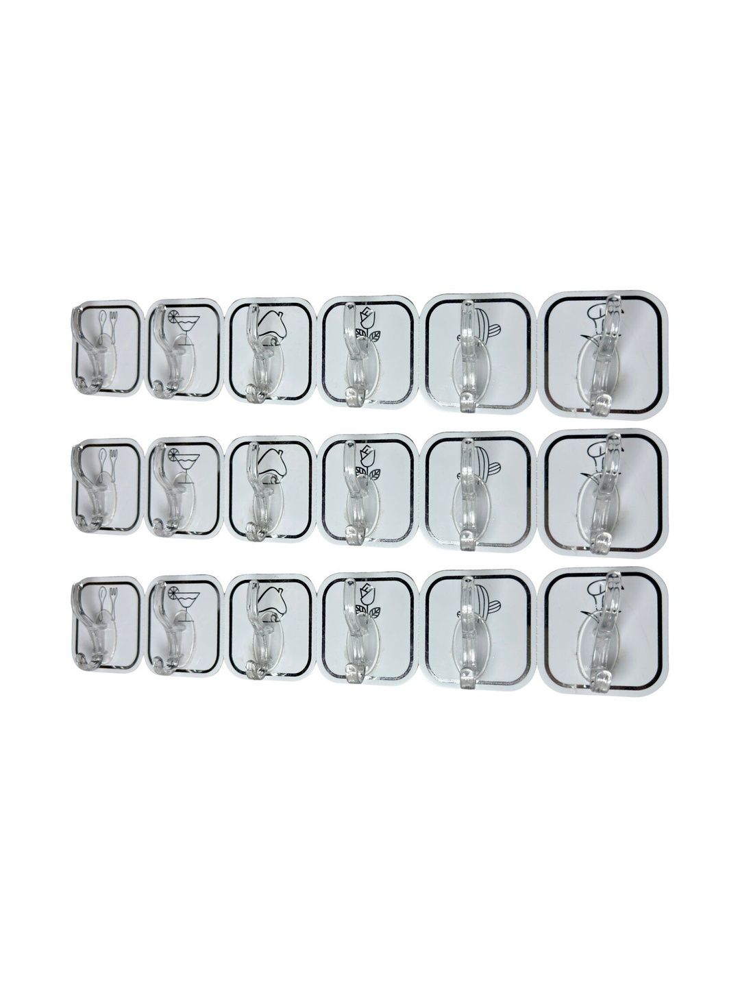 BESTZONE RETAIL MALL 3-Pcs White & Transparent Hanger Holder Hooks-picture-43