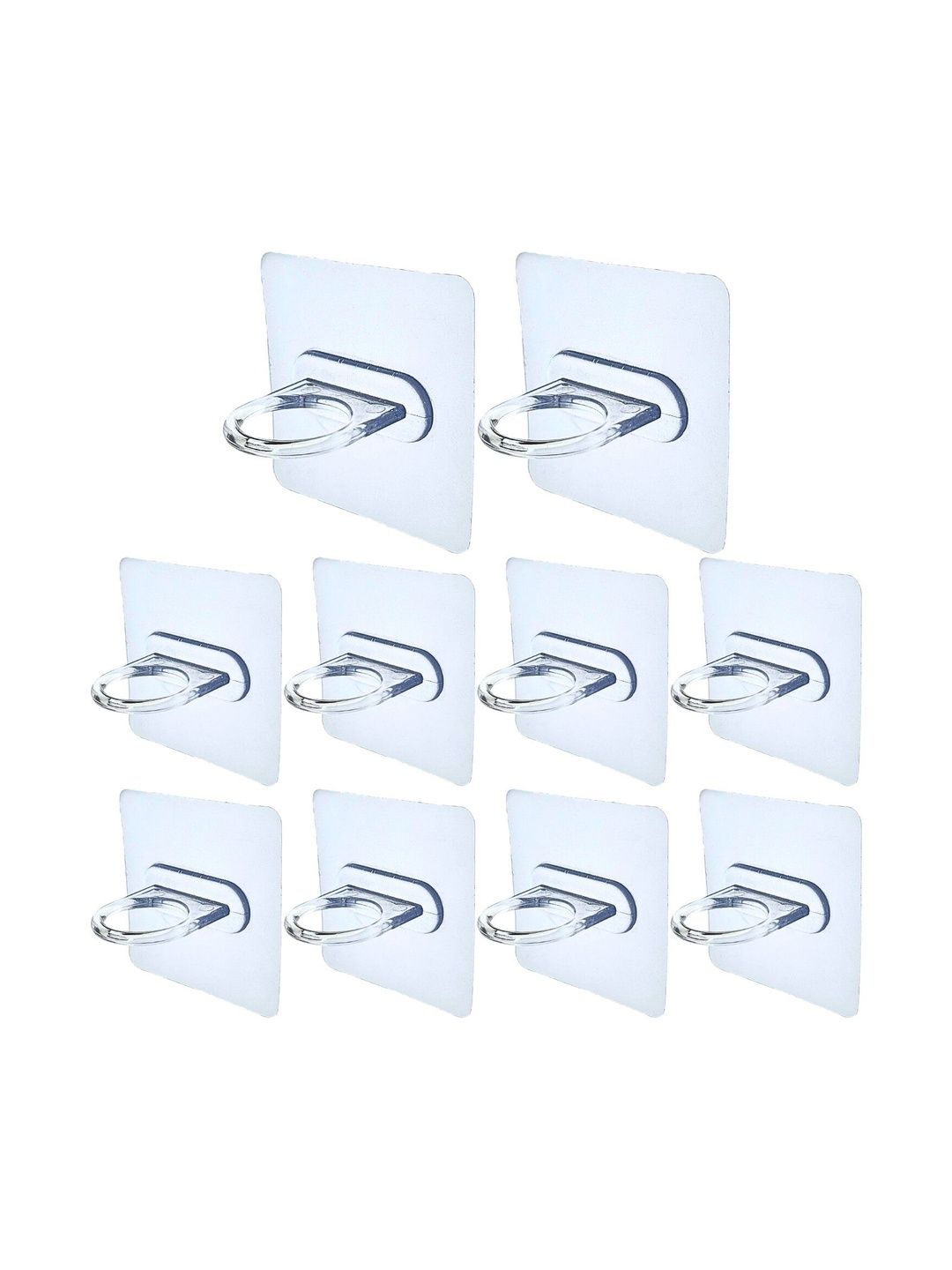 BESTZONE RETAIL MALL 10-Pcs Transparent Self Adhesive Curtain Rod Holder Hooks-picture-36