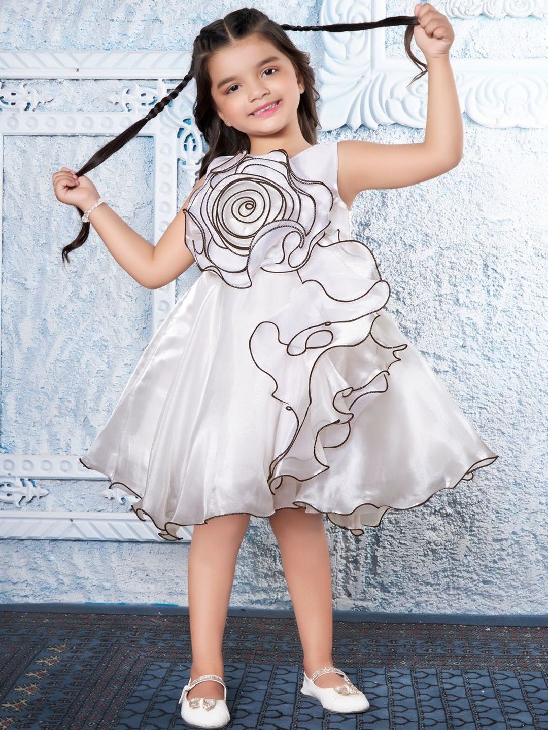 Ministitch PU Coated Fit & Flare Dress-picture-42