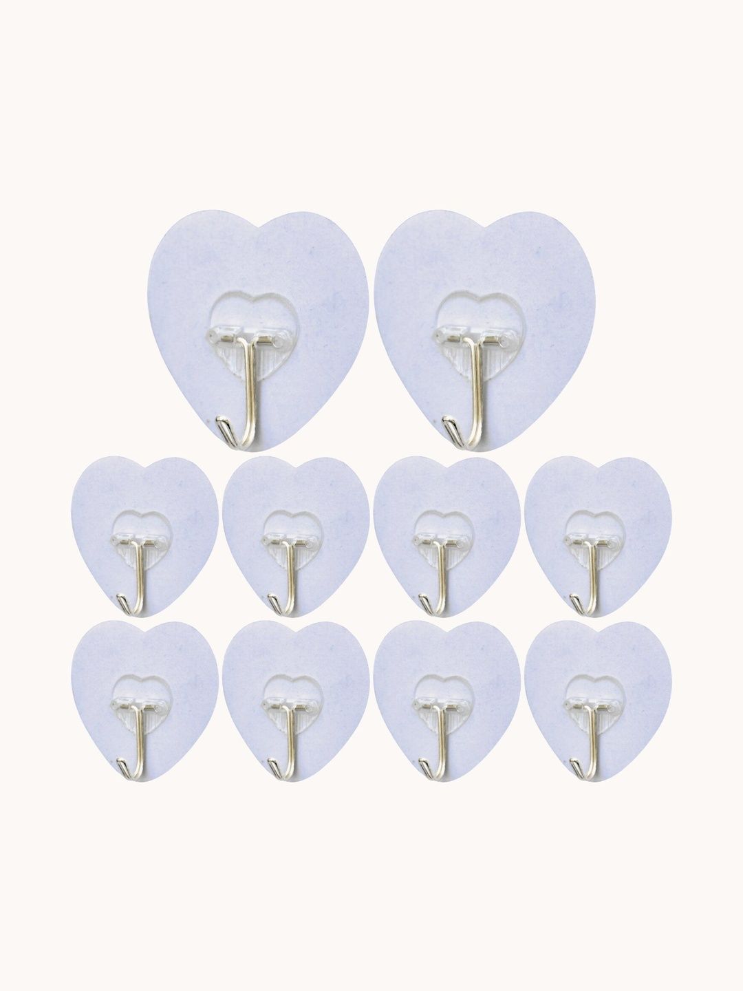 BESTZONE RETAIL MALL 10-Pcs Transparent Self Adhesive Wall Mount Sticker Hanger Hooks-picture-52
