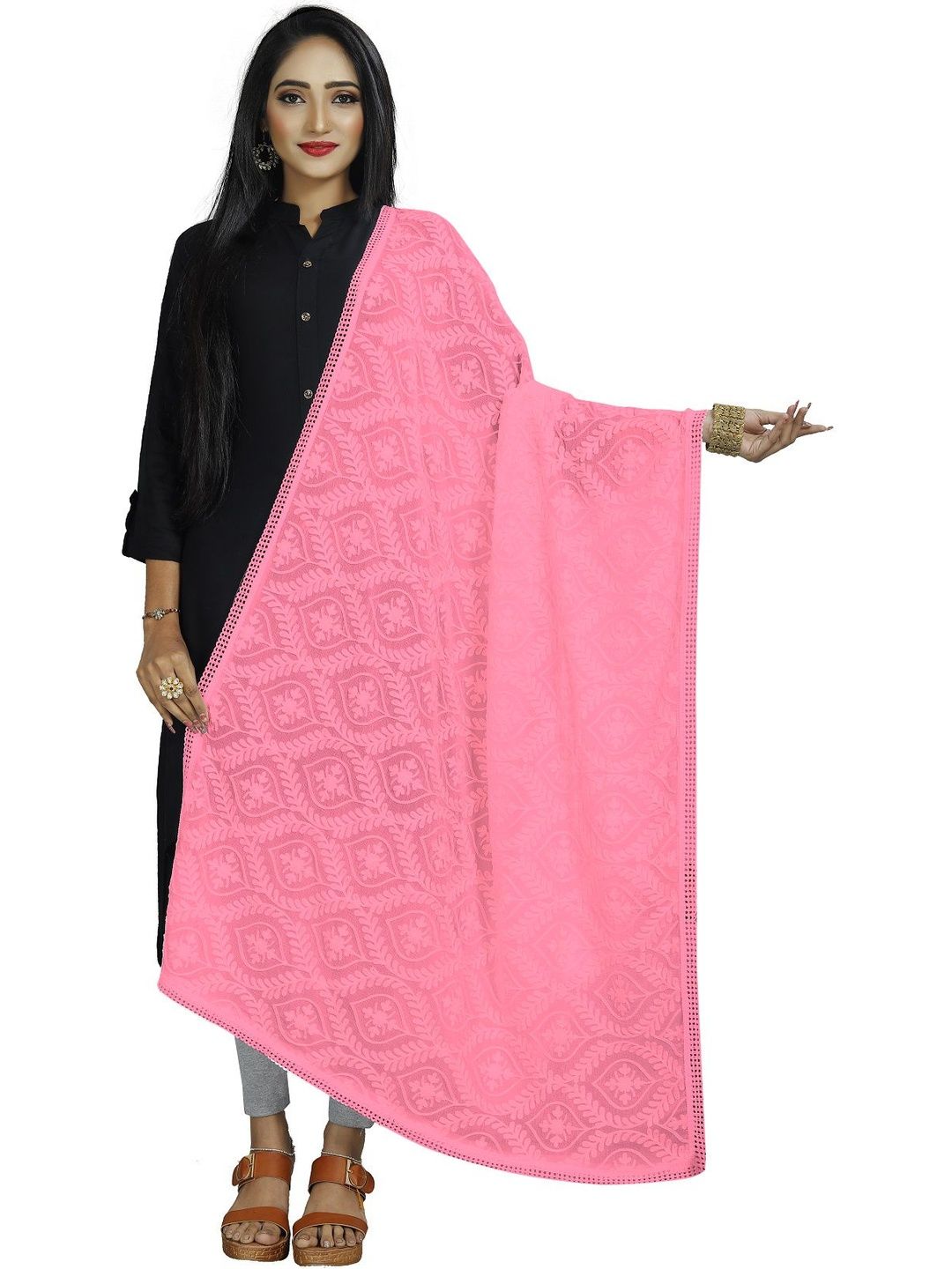 Avni N Anvi Embroidered Dupatta with Chikankari-picture-27