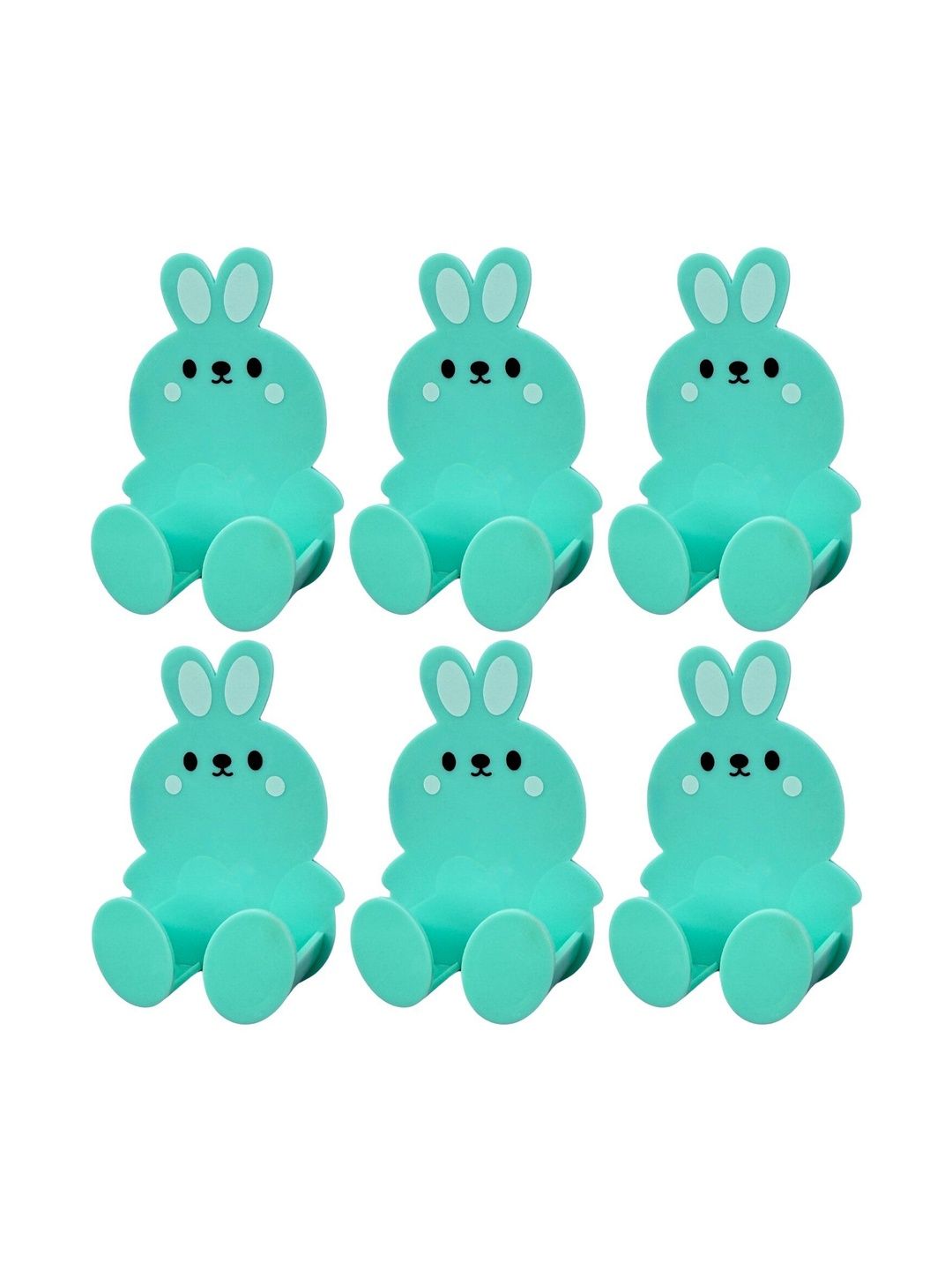 BESTZONE RETAIL MALL 6-Pcs Green Self Adhesive Power Plug Socket Mobile Holder Hooks-image-4
