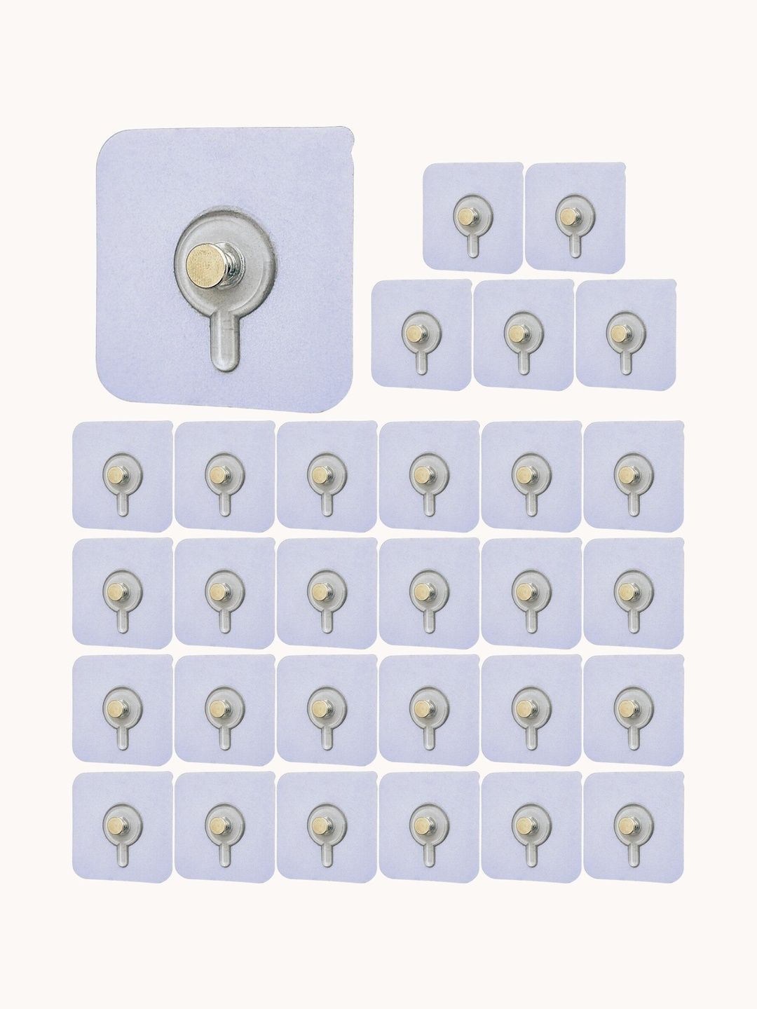 BESTZONE RETAIL MALL 30-Pcs Transparent Self Adhesive Hooks-picture-15