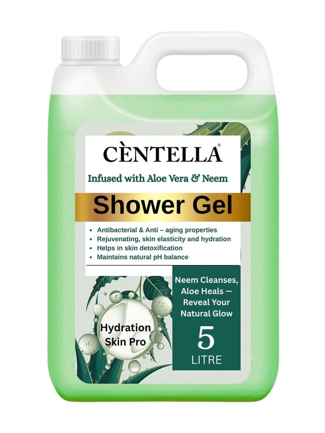 CENTELLA Shower Gel With Neem & Aloe Vera - 5 L-image-3