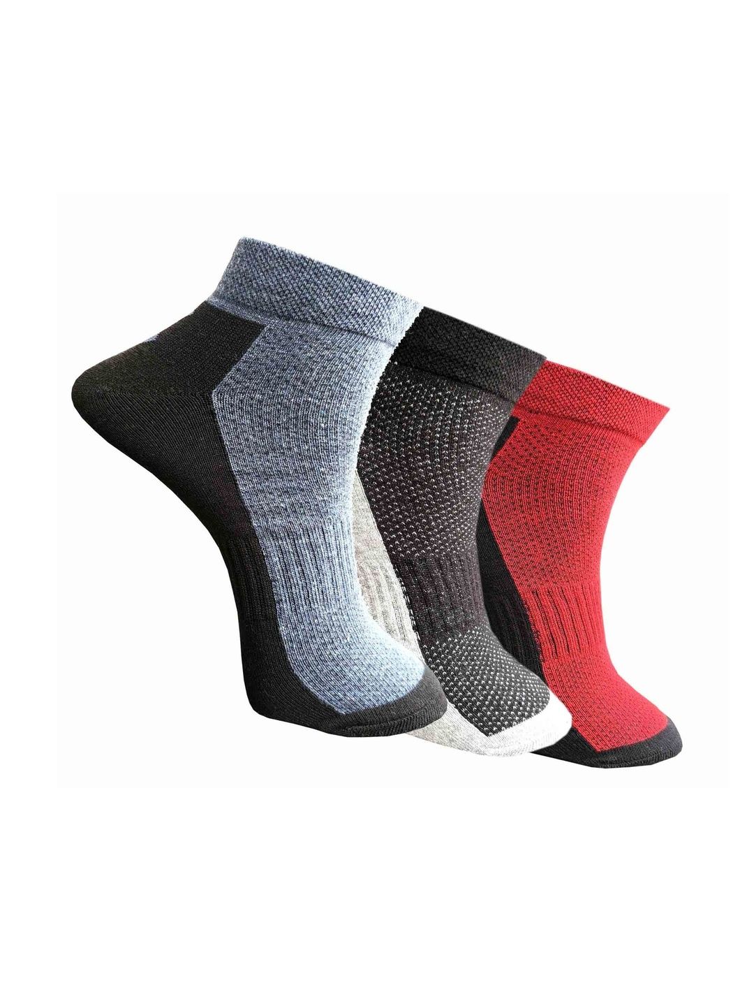 HRX by Hrithik Roshan Unisex Pack of 3 Cotton Blend Assorted Patterned Socks-picture-30