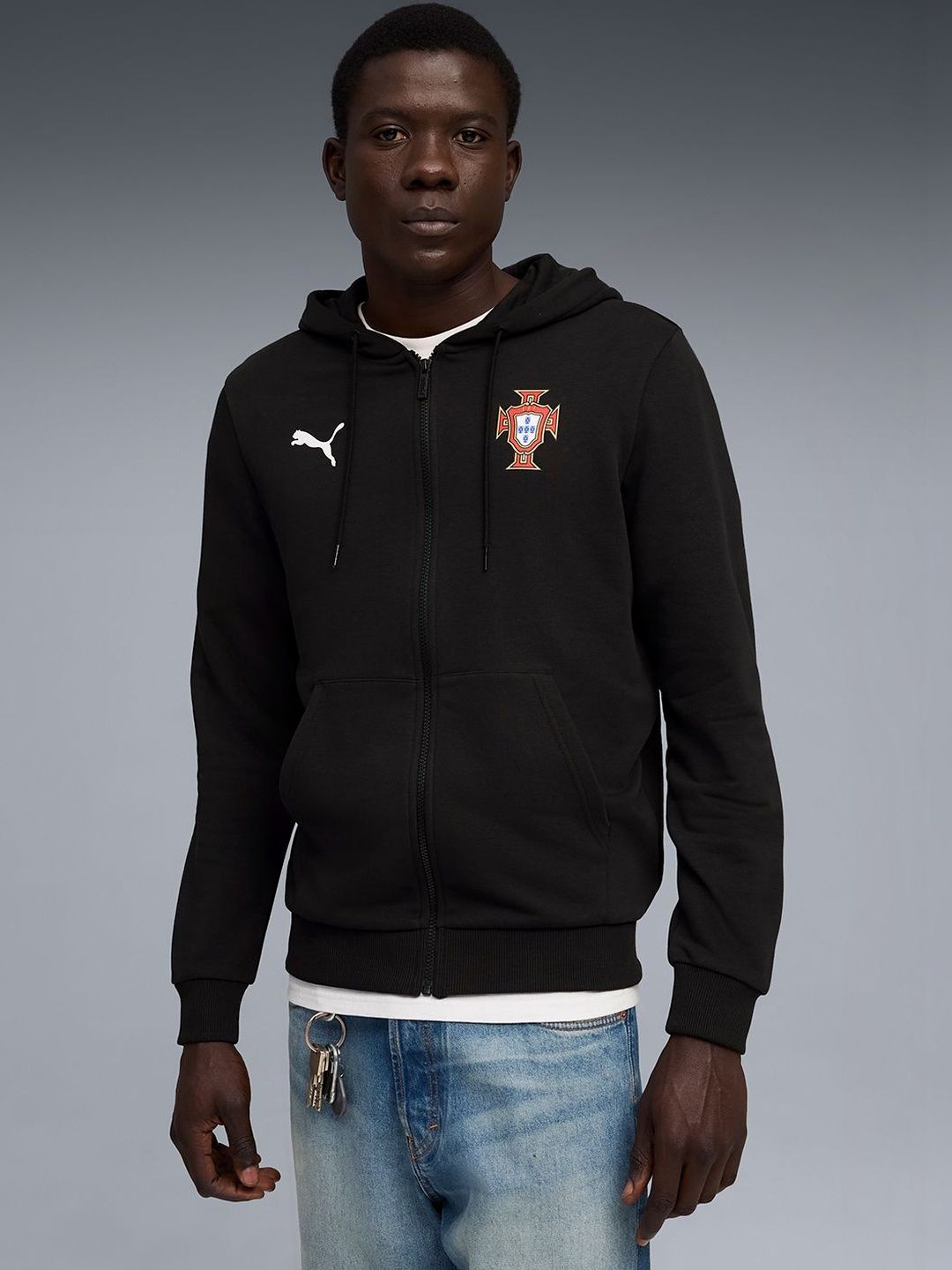 Puma Portugal FtblCulture Men's Football Hooded Sweat Jacket-picture-38