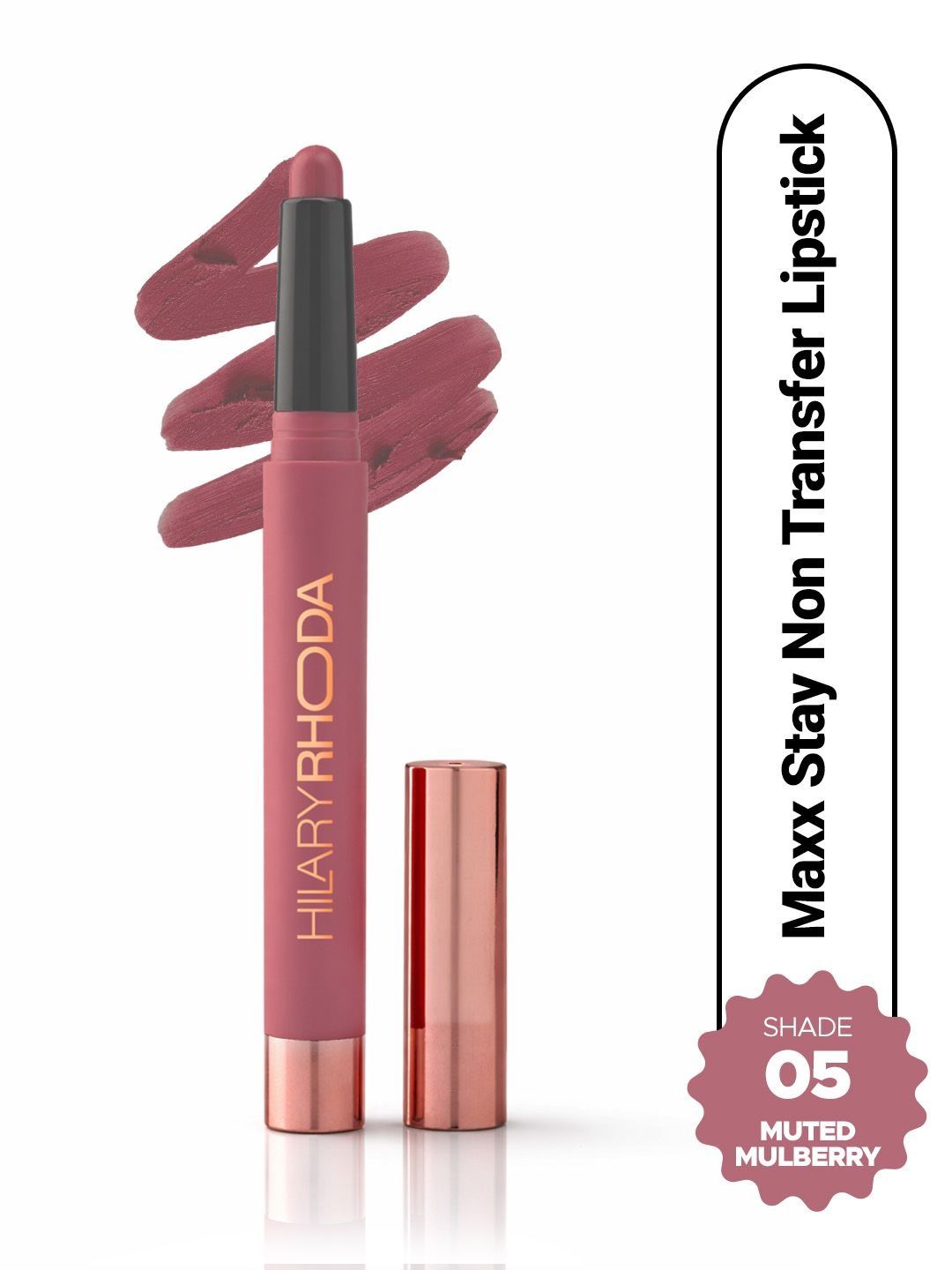 Hilary Rhoda Maxx Stay Non Transfer Lip Crayon - 1.5 g - Muted Mulberry - Shade 05-image-47
