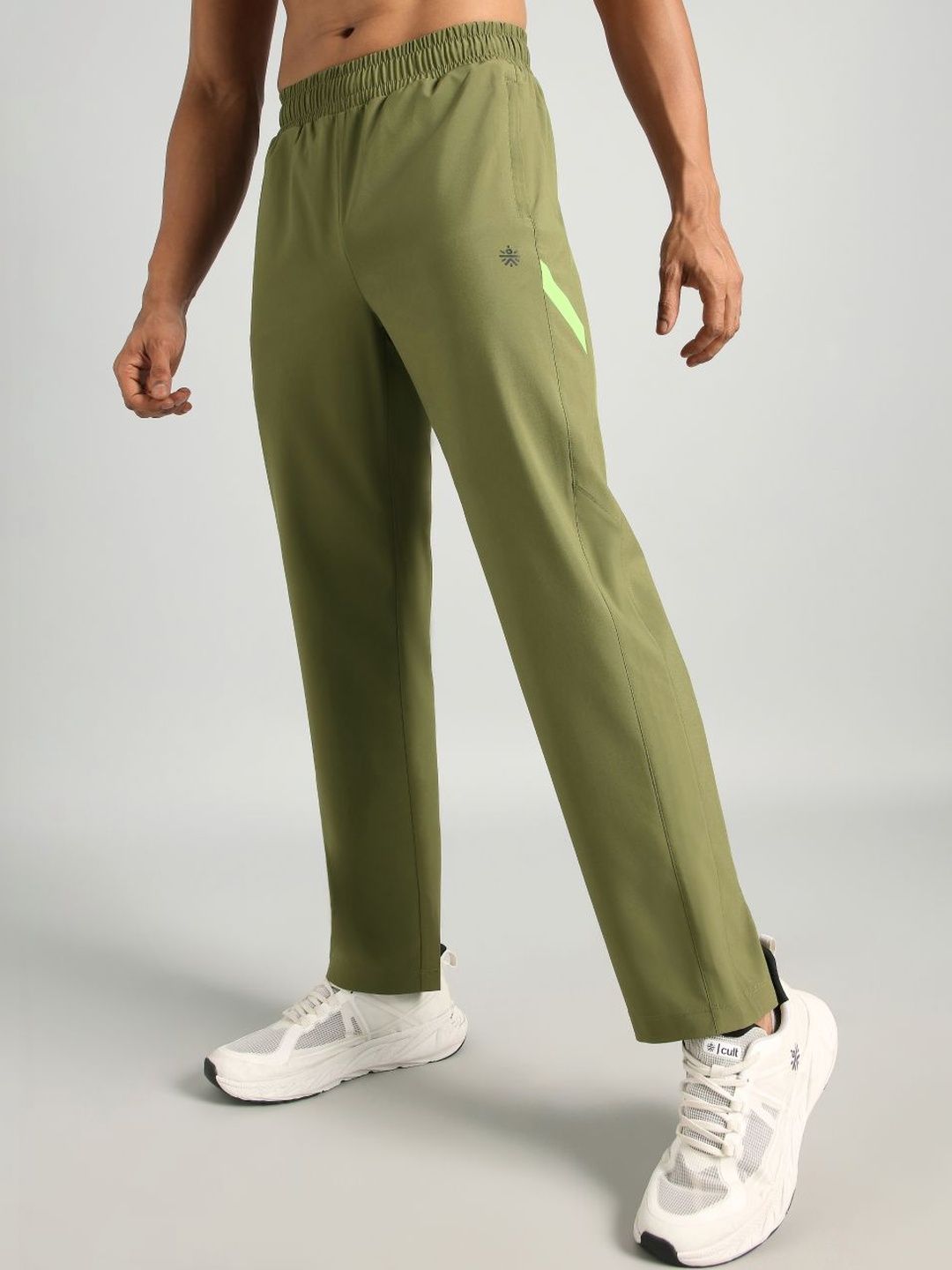 CULT Men's Olive Straight Fit Power Pop Trackpants-picture-40