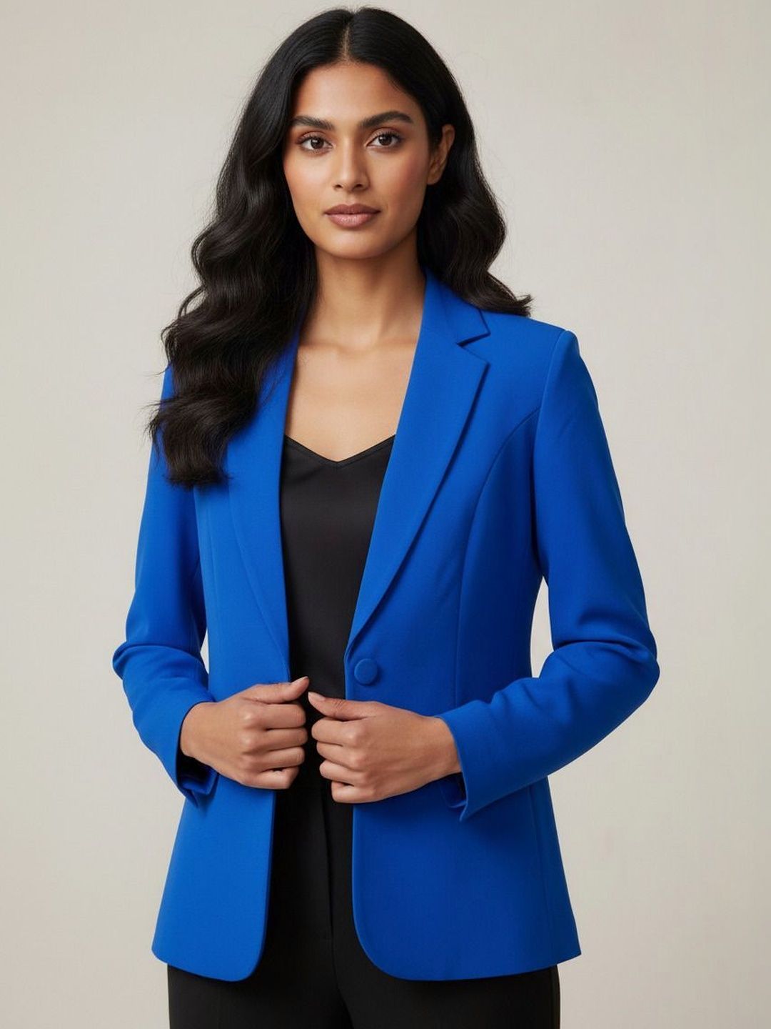 EDENRYD Notched Lapel Single-Breasted Formal Blazers-picture-2