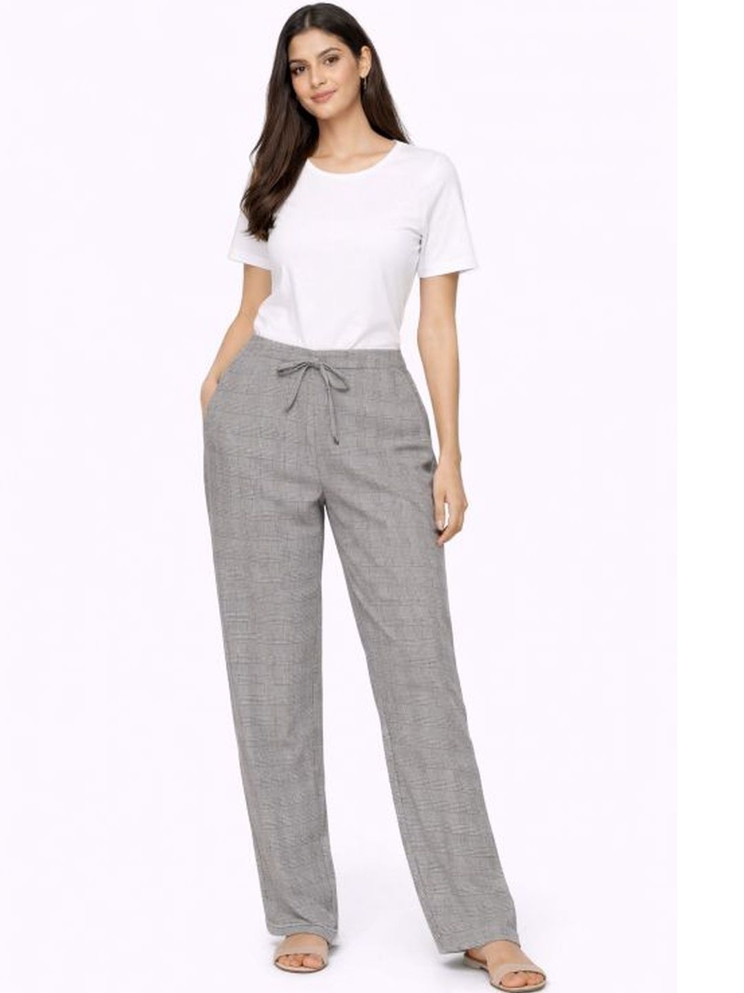 NoBarr Women Checked Trousers-picture-33