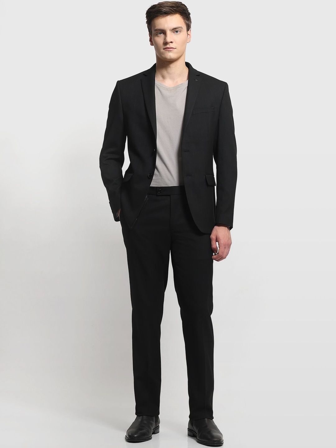 Arrow Men Checked Single-Breasted Two-Piece Suits-picture-35