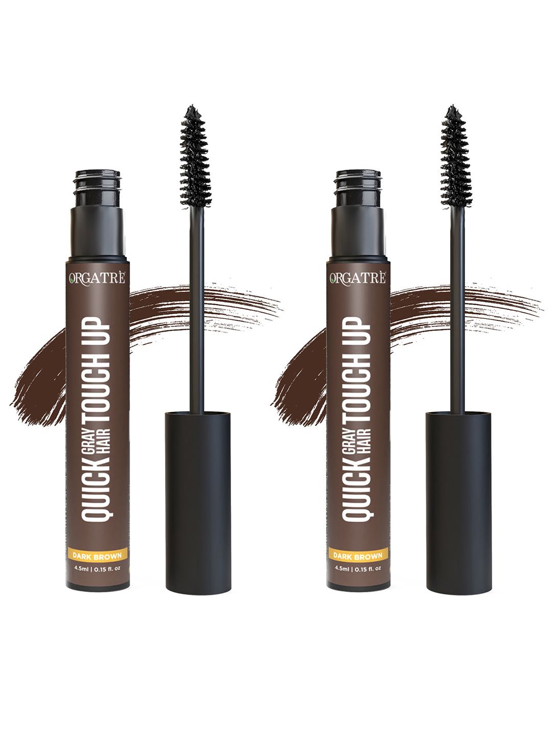 Orgatre Set of 2 Quick Gray Hair Touch Up Stick With Jojoba Oil - 4.5 ml each - Brown-picture-42