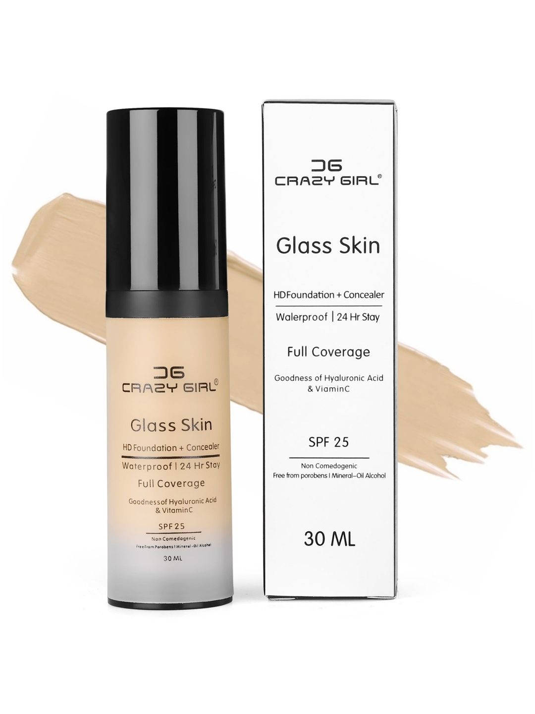 Crazy Girl HD Base Liquid Foundation + Concealer - 30 ml - 101-picture-13