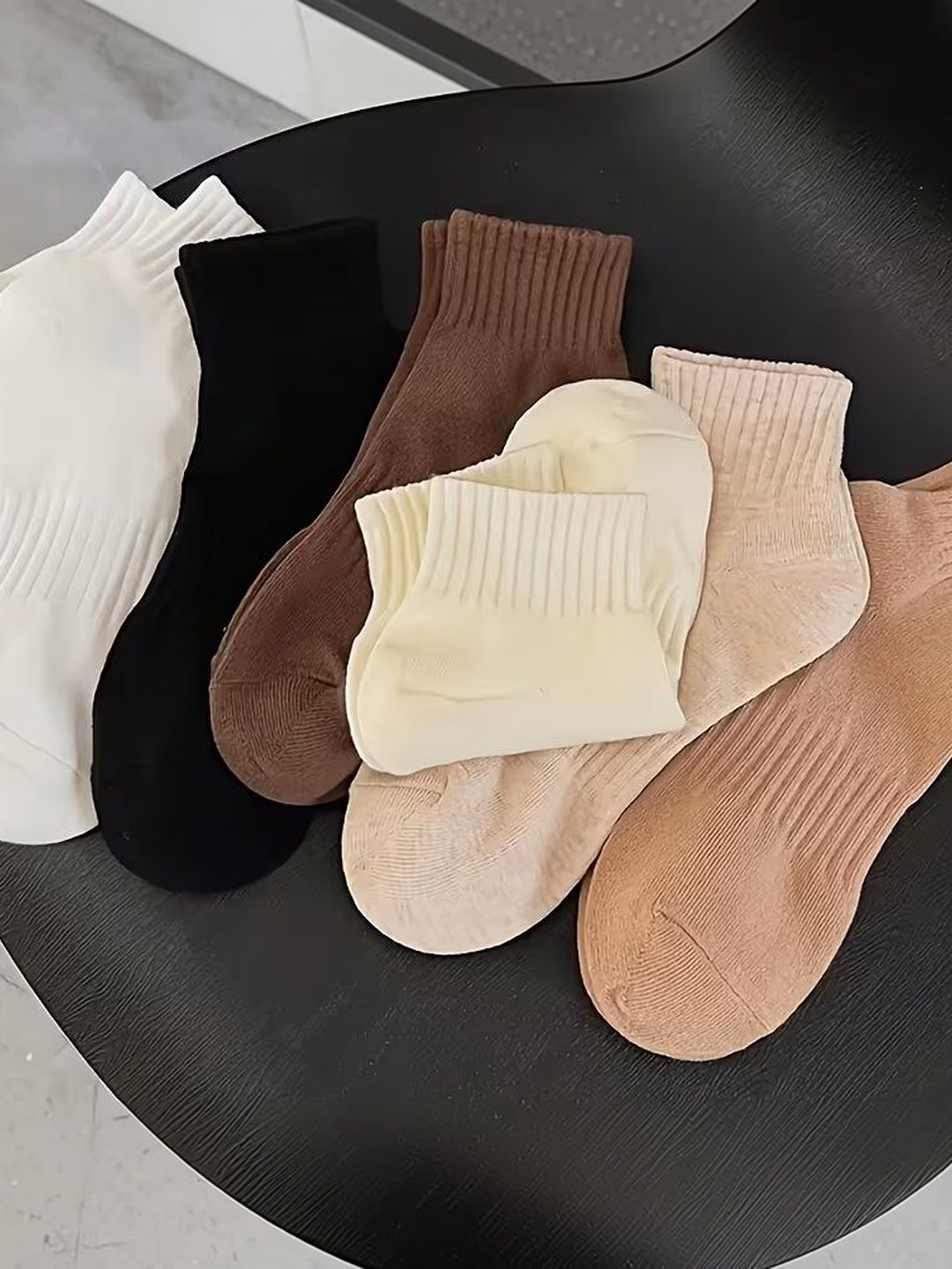 PRASTHAN Men Pack of 6 Cotton Blend Ankle Length Socks-picture-23