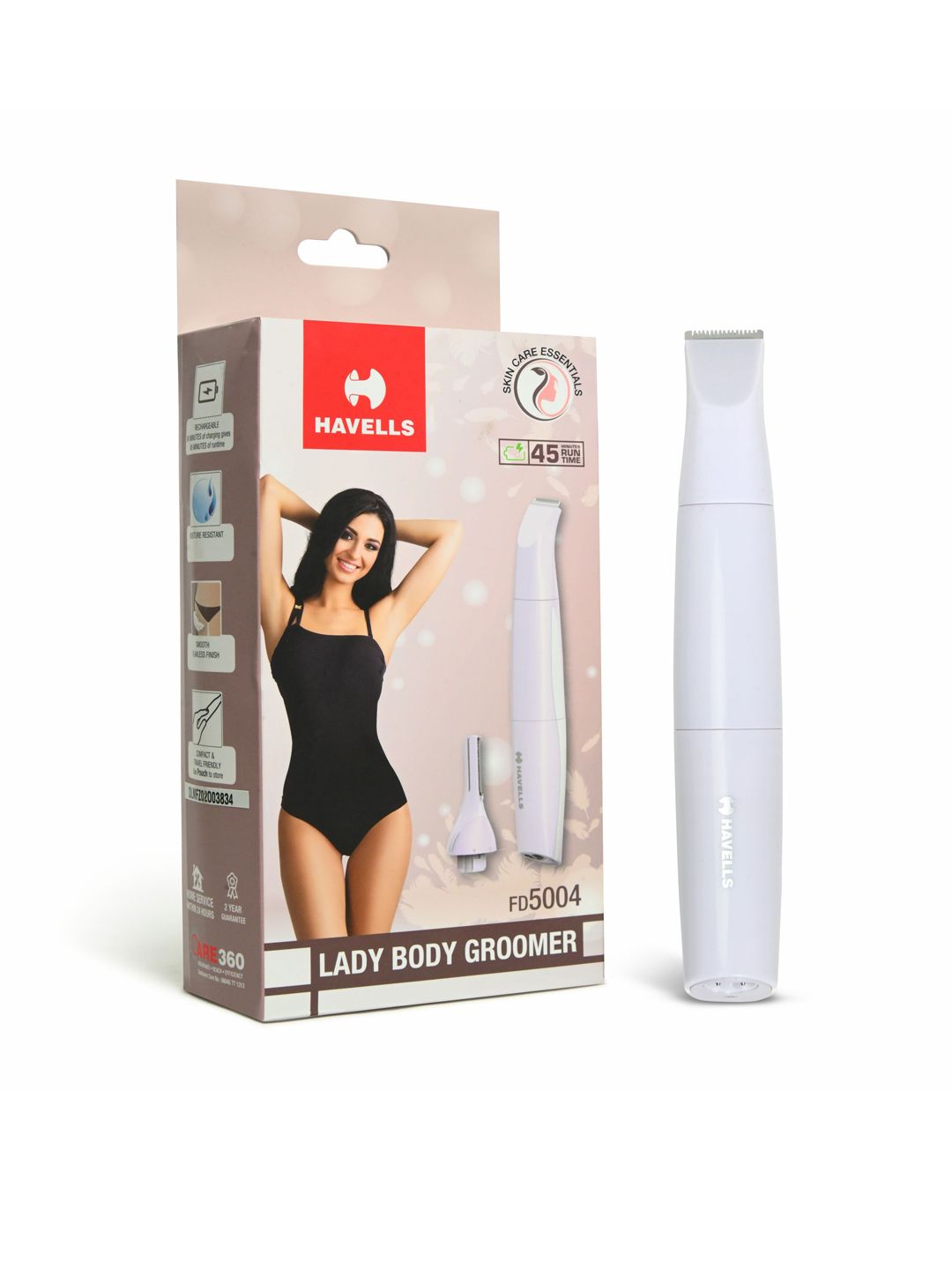 Havells FD5004 Lady Body Groomer with 45-Mins Runtime - White-picture-8