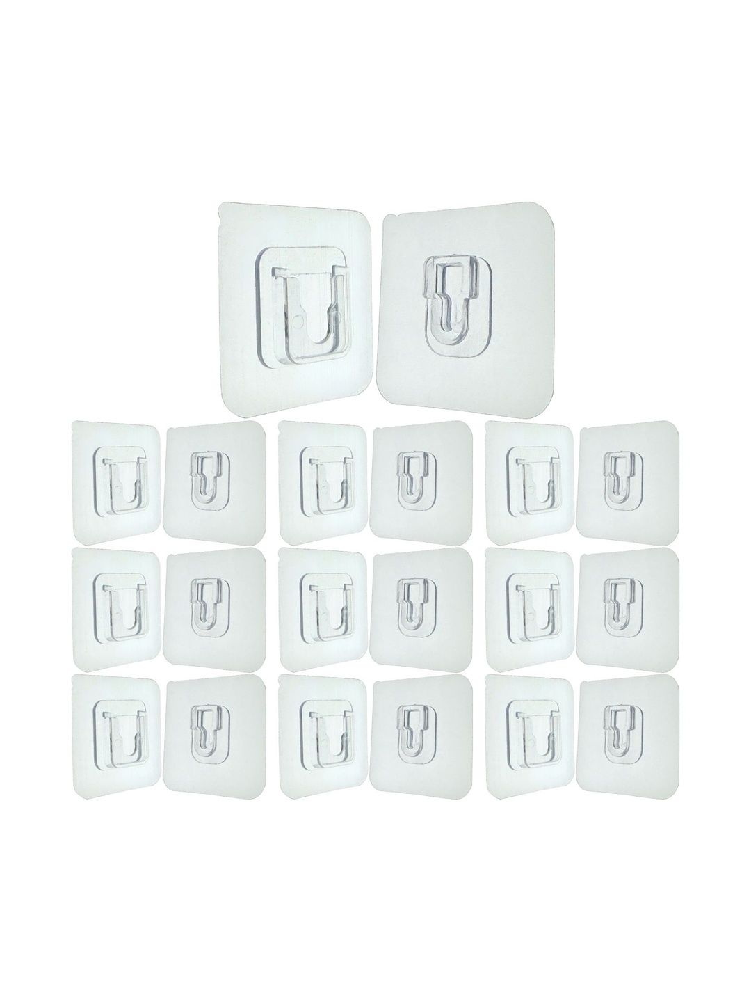 BESTZONE RETAIL MALL Set Of 10 Transparent Self Adhesive Wall Hooks-picture-26