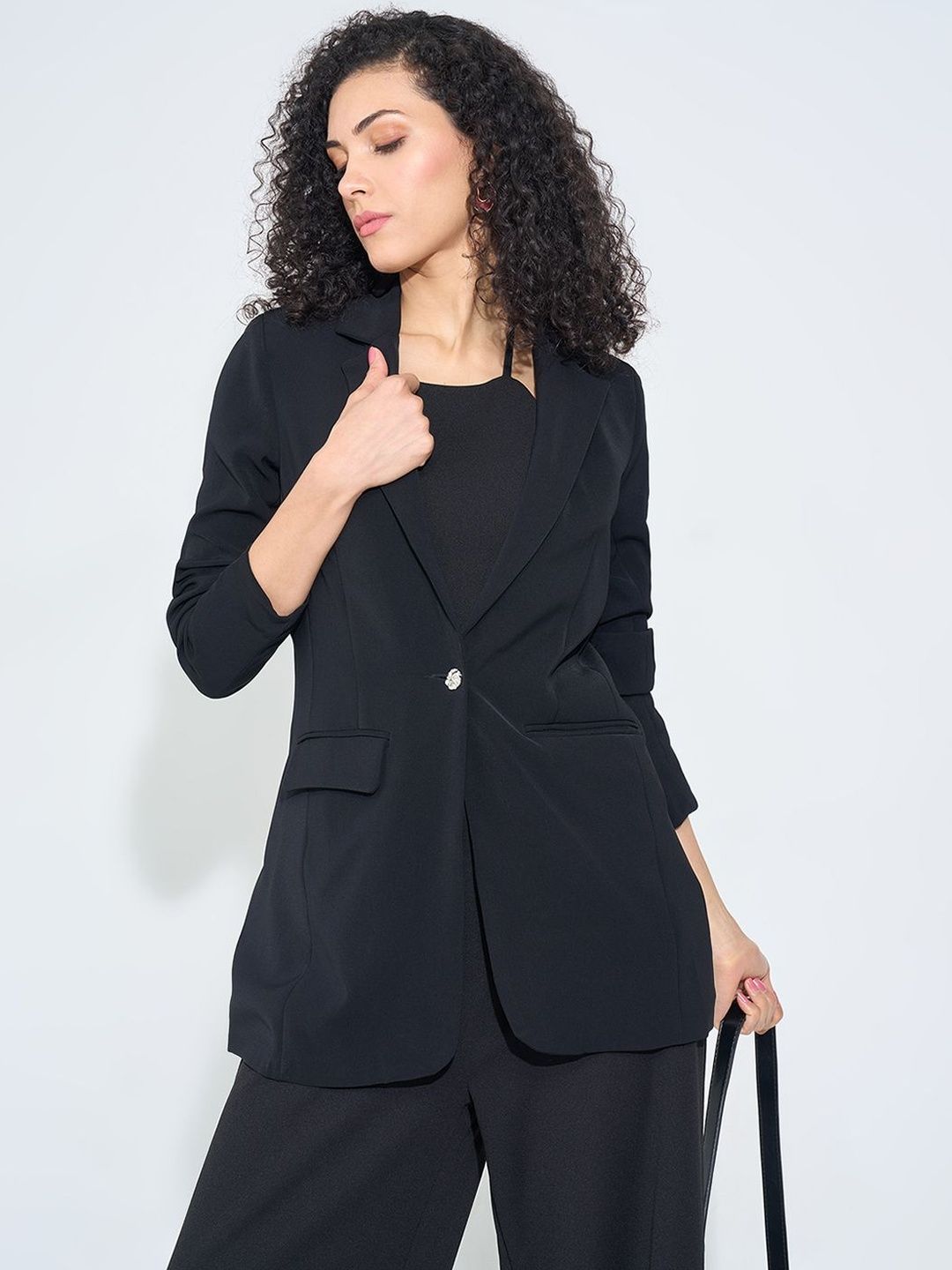 Honey by Pantaloons Notched Lapel Single-Breasted Formal Blazers-picture-31