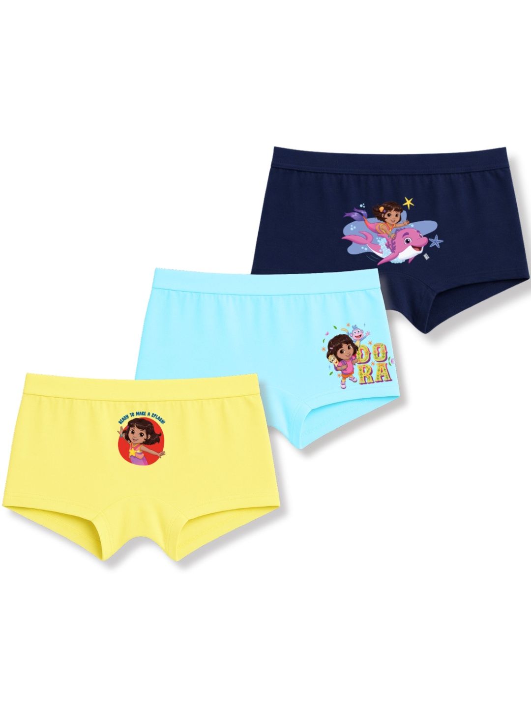 Button Bear Girls Pack of 3 Printed Cotton Basic Briefs-picture-56