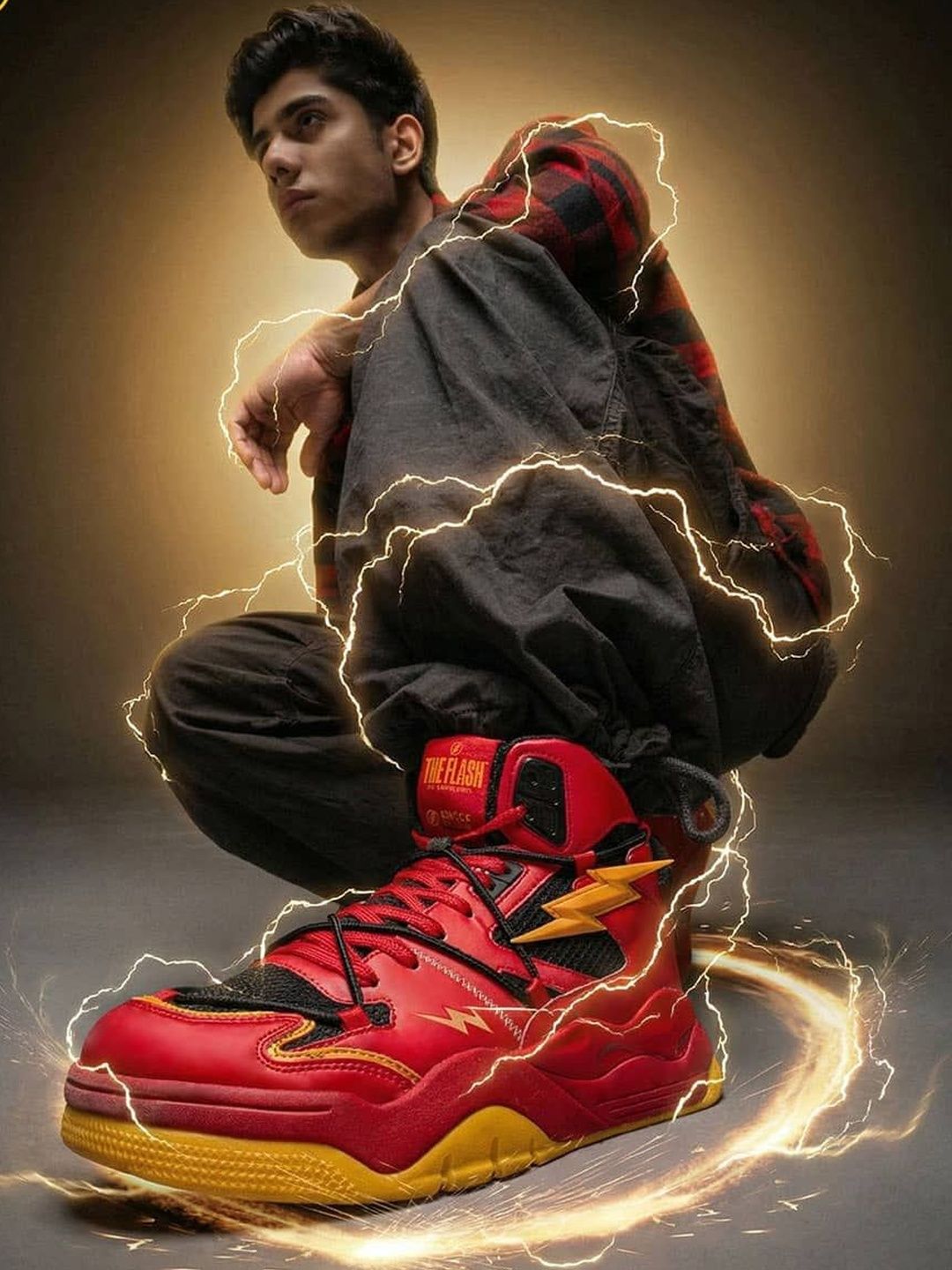 Bacca Bucci Mens Flash-Inspired High-Top Sneakers Red-picture-16