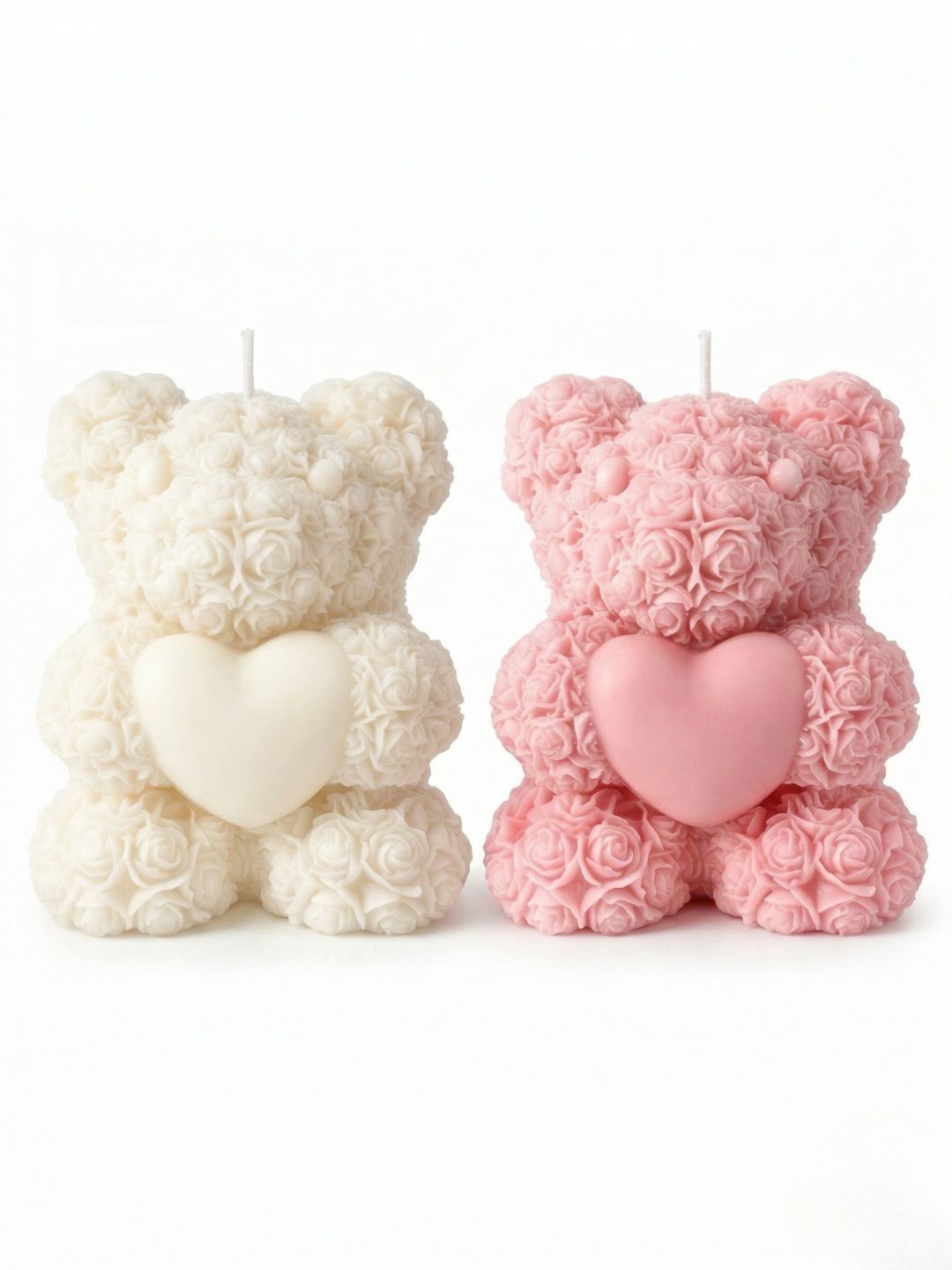 SERAAF Pink & White 2 pieces Pillar Candle-picture-25
