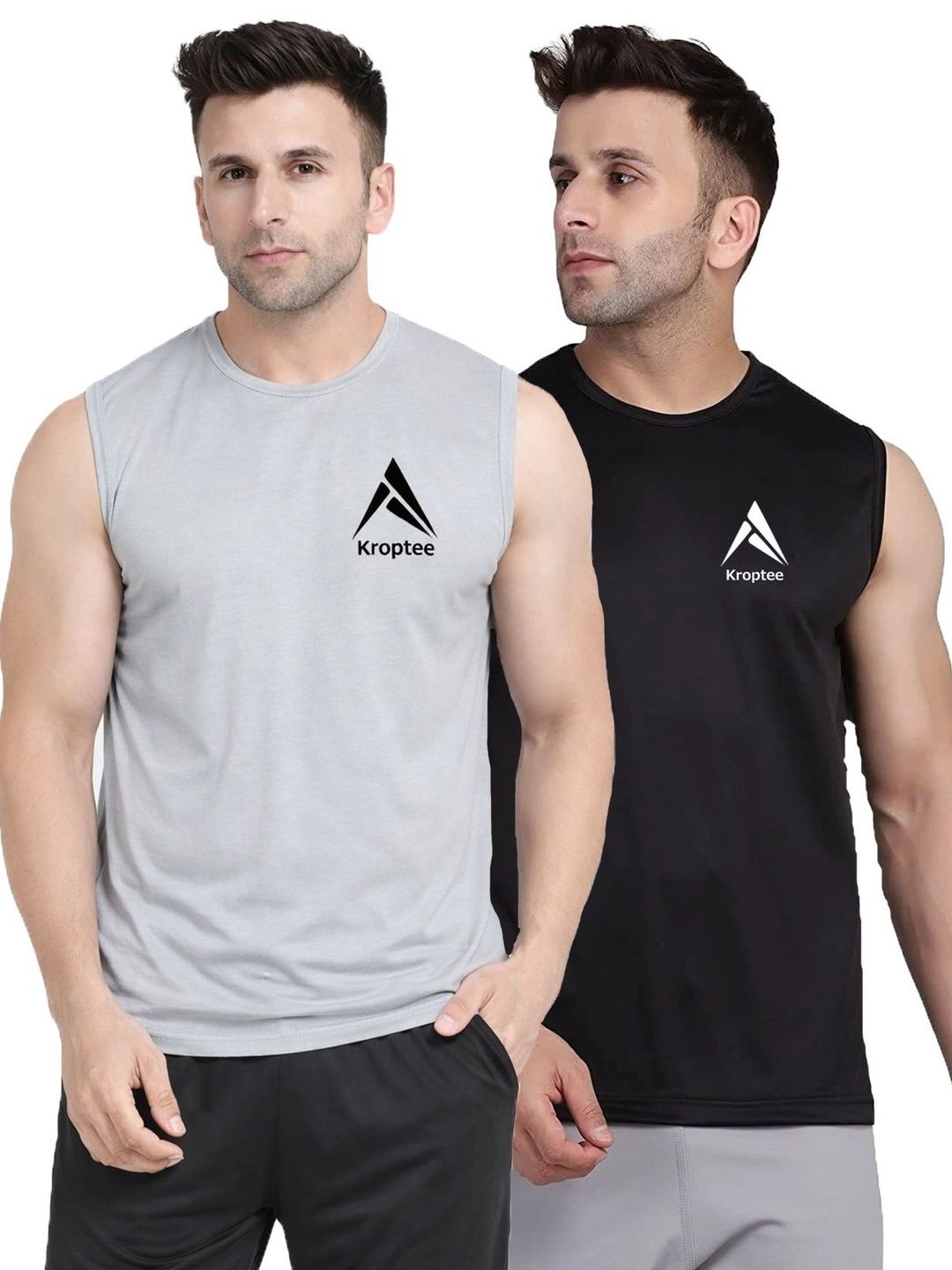Kroptee Pack of 2 Cotton Blend Gym Vest-picture-20