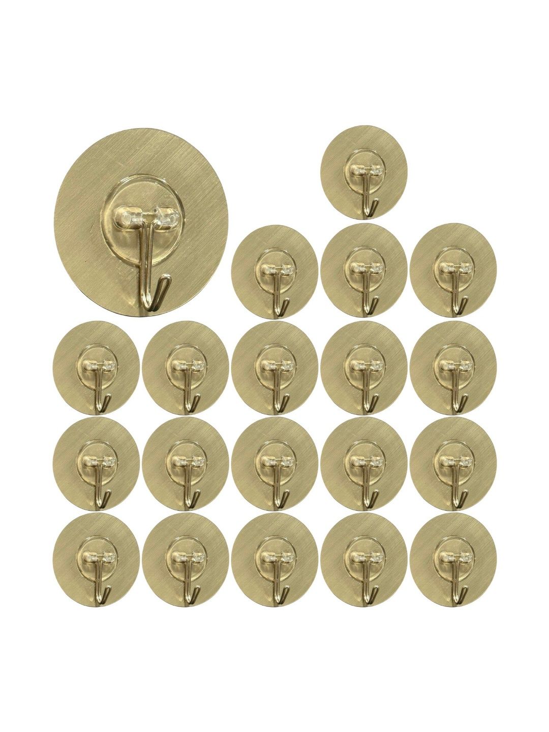 BESTZONE RETAIL MALL 20-Pcs Beige Self Adhesive Wall Hooks-picture-57