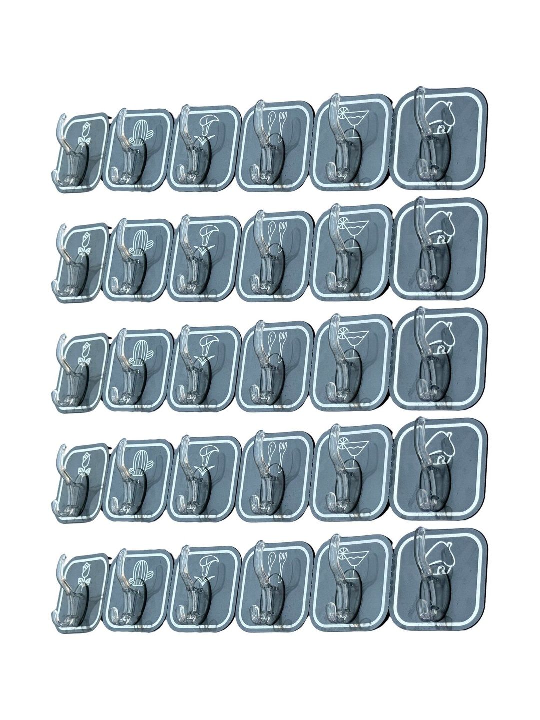 BESTZONE RETAIL MALL 5-Pcs Grey & Transparent Hanger Holder Hooks-picture-38