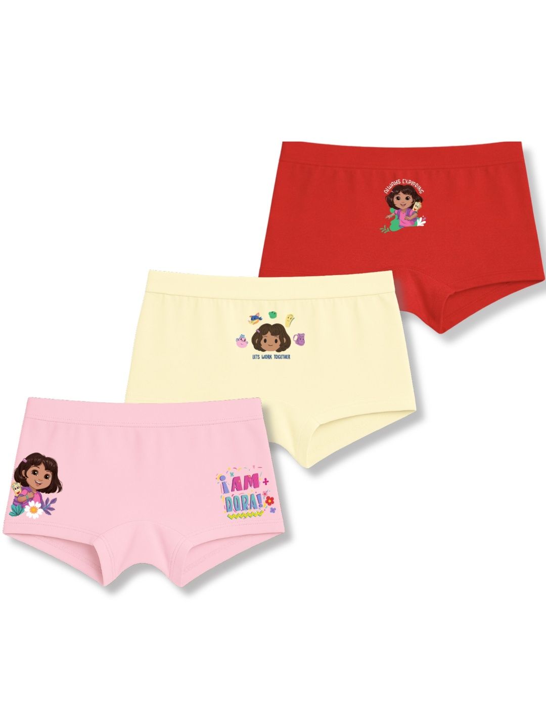 Button Bear Girls Pack of 3 Printed Cotton Basic Briefs-picture-12
