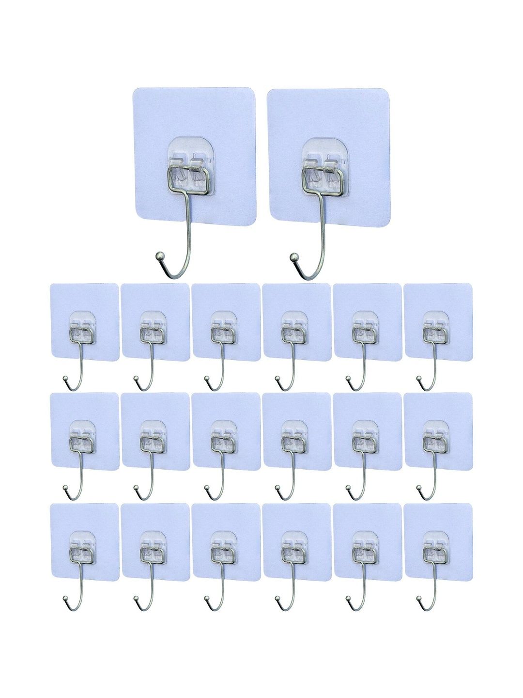 BESTZONE RETAIL MALL 20-Pcs Transparent Self Adhesive Wall Hooks-picture-23