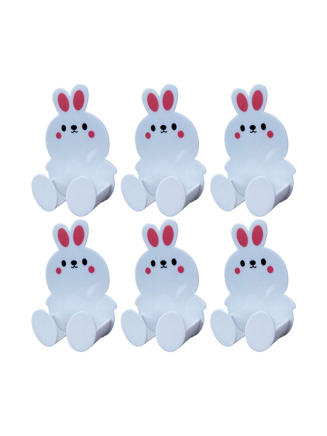 BESTZONE RETAIL MALL 6-Pcs White & Red Self Adhesive Power Plug Socket Mobile Holder Hooks-image-36