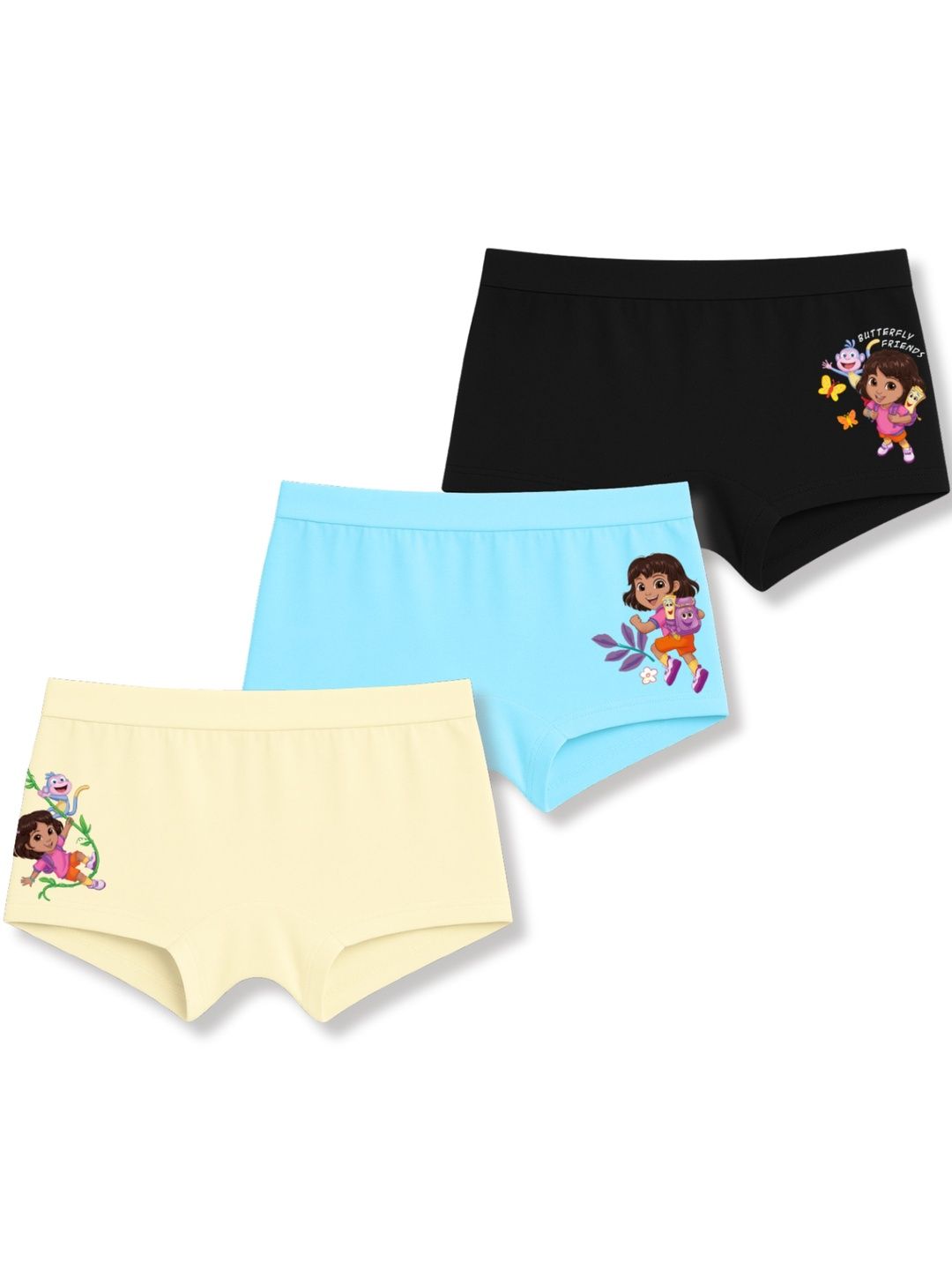 Button Bear Girls Pack of 3 Printed Cotton Basic Briefs-picture-17